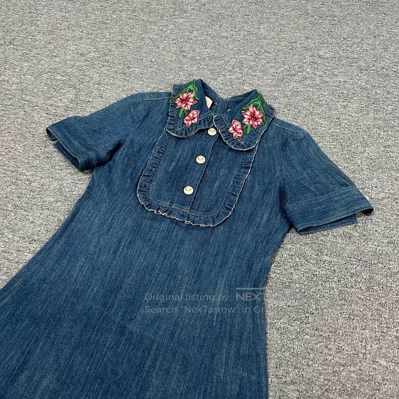 Gucci Gucci Baby collar denim dress Size XS / US 0-2 / IT 36-38 - 3 Thumbnail