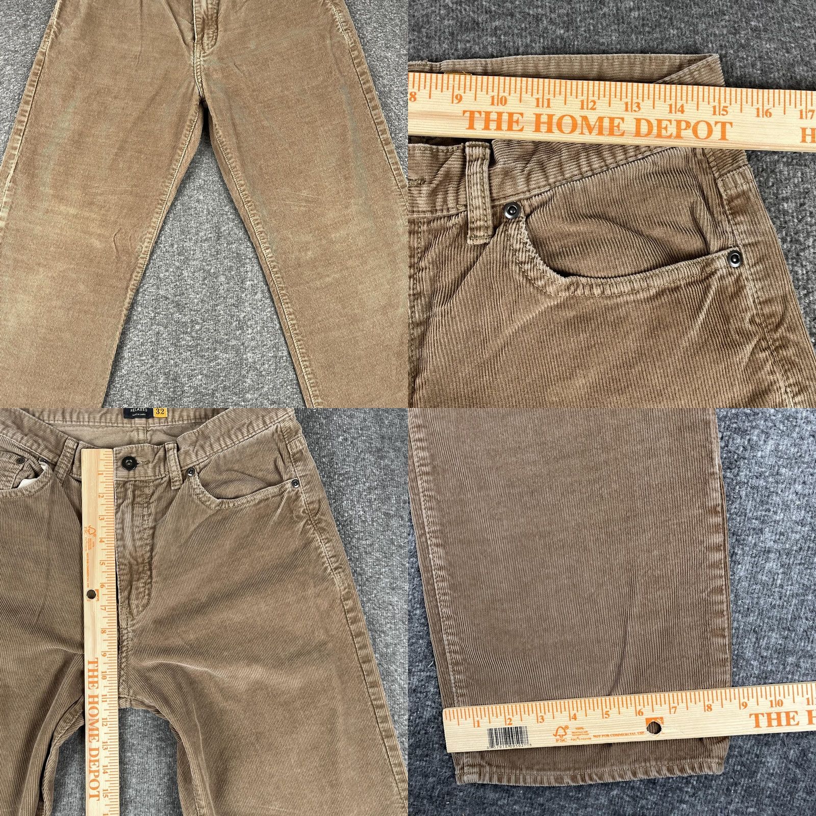 J.Crew J Crew Mens Relaxed Fit Corduroy Pants 30x31 Brown Casual Cotton 5 Pocket Size US 30 / EU 46 - 8 Thumbnail