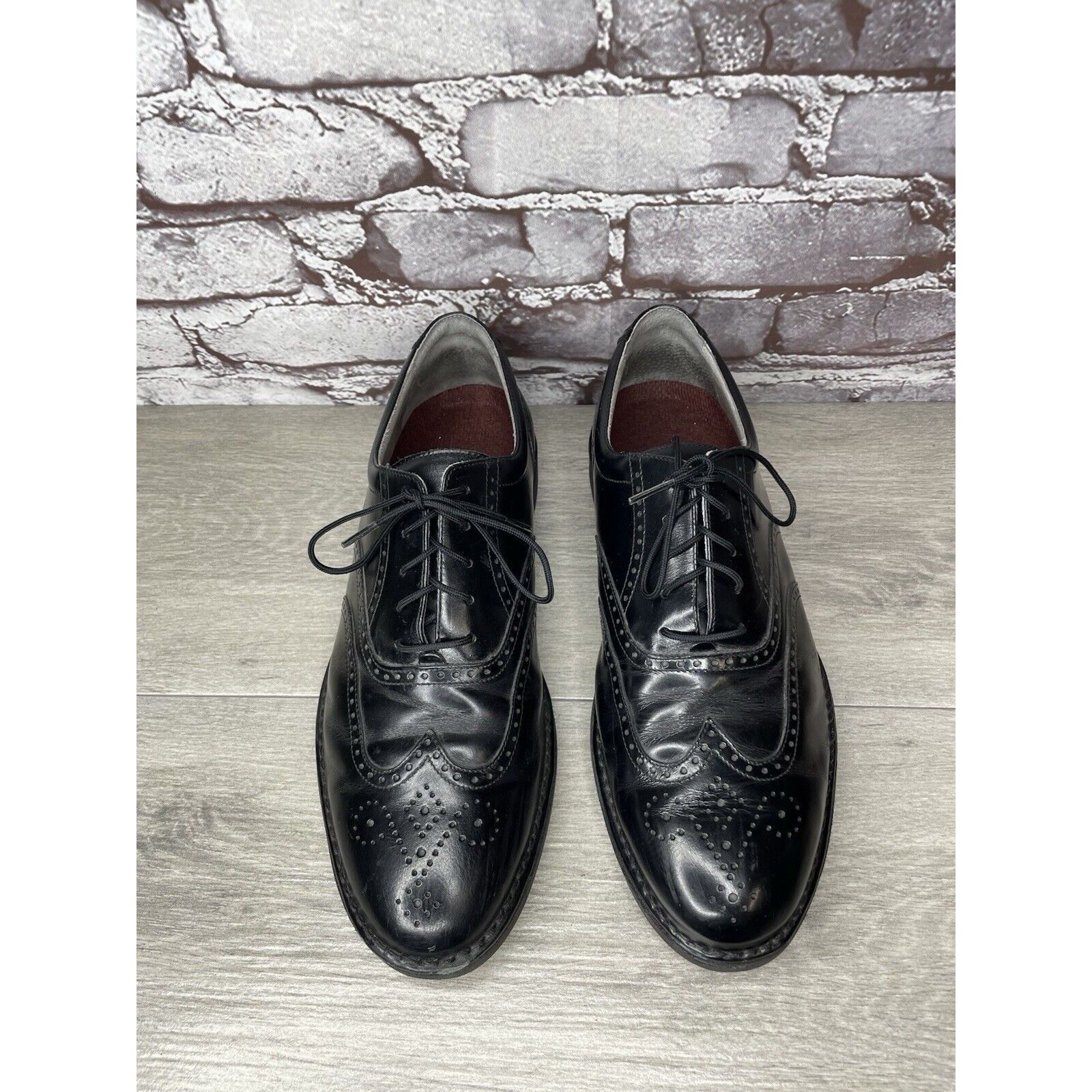 Rockport Rockport Dressports Black Leather Wingtip Oxfords Vibram Sol Size US 9.5 / EU 42-43 - 24 Thumbnail
