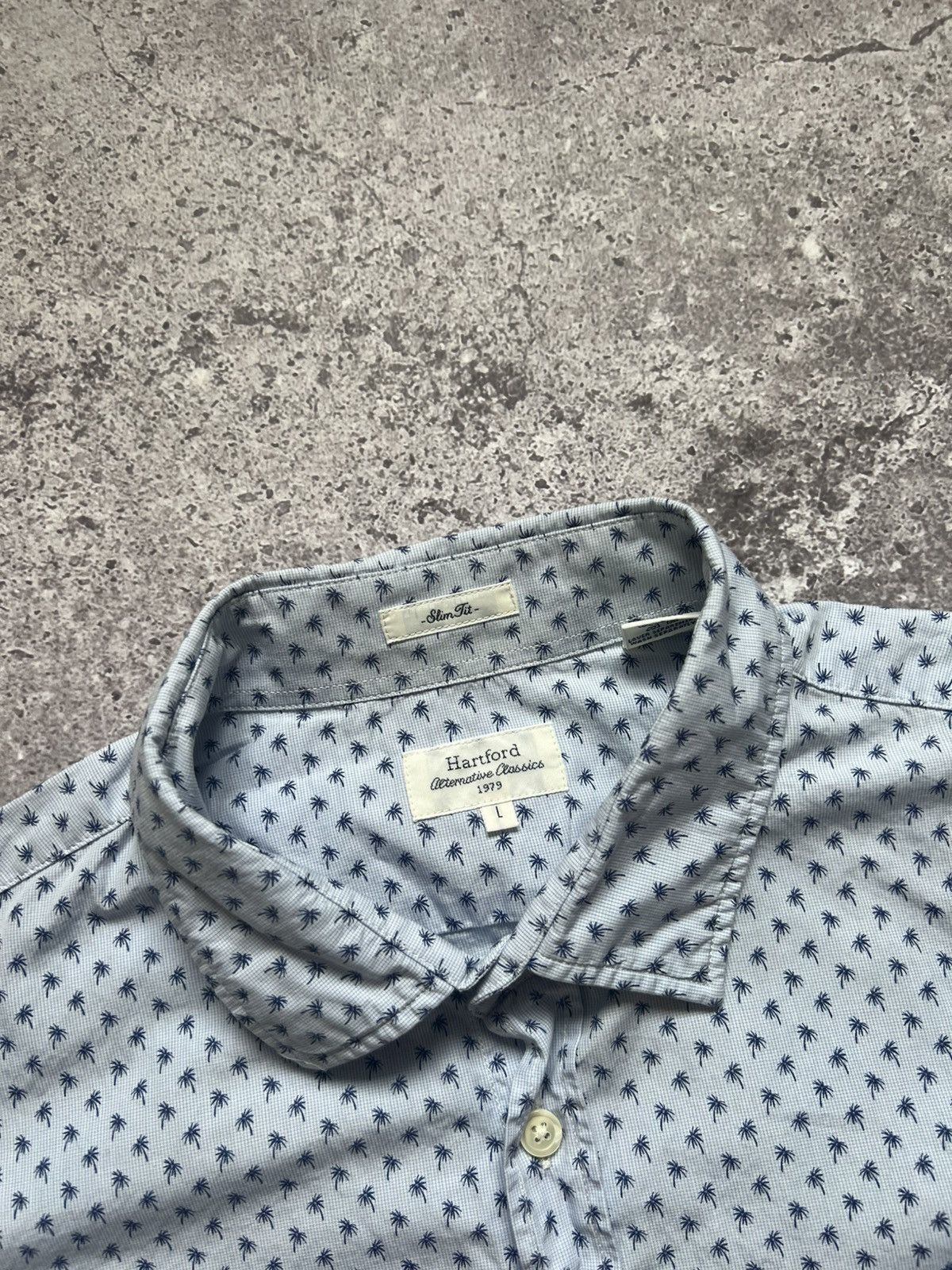 Hartford Hartford Shirt Slim Fit Button Up Blue Men's Size US L / EU 52-54 / 3 - 9 Thumbnail