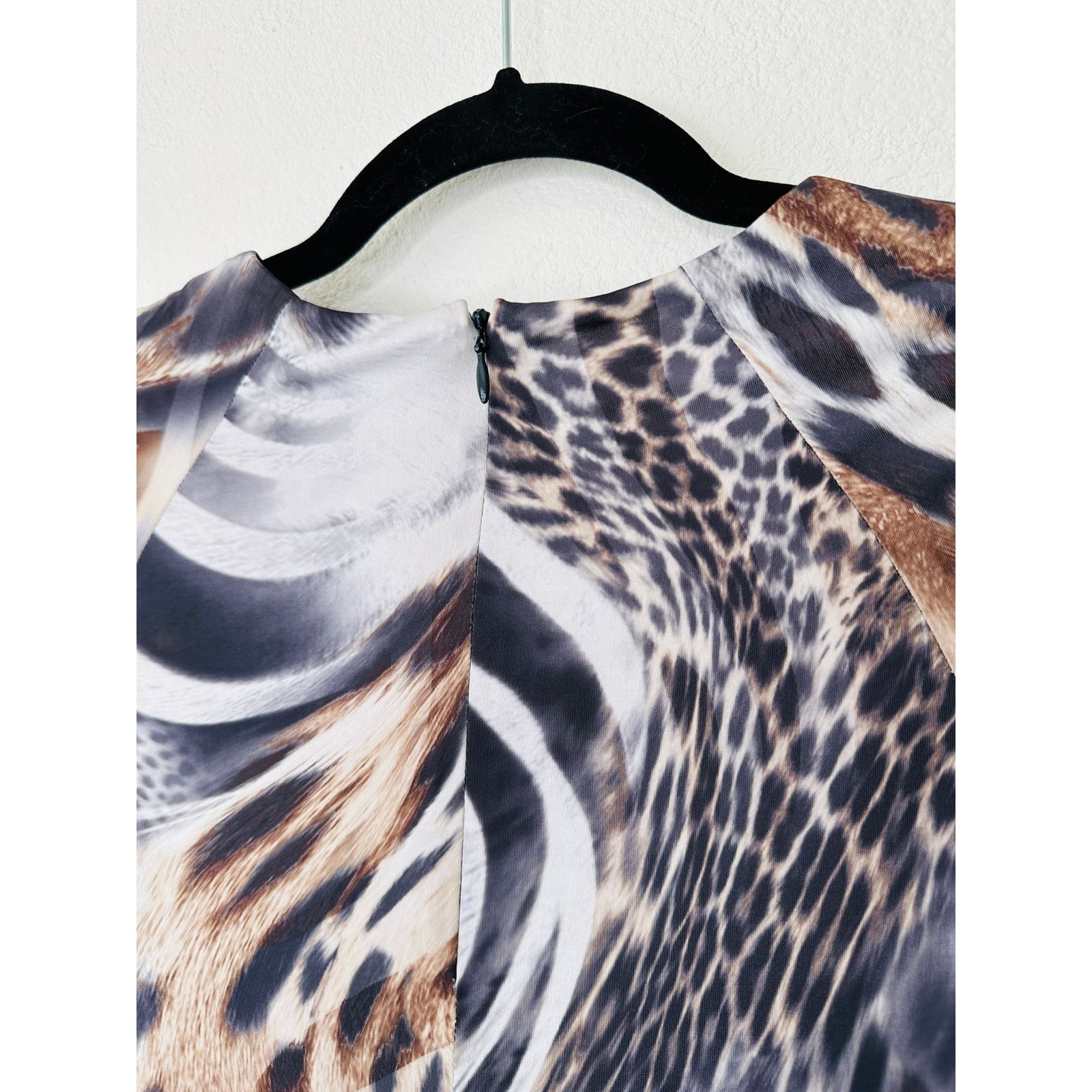 Other Torn by Ronny Kobo Black Multi Animal Print Bodycon Dress S Size S / US 4 / IT 40 - 8 Thumbnail
