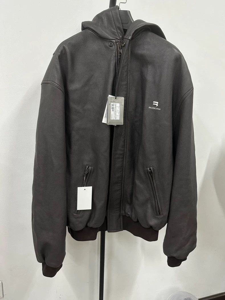 Balenciaga Balenciaga size 44 Hooded Leather Jacket Size US M / EU 48-50 / 2 - 1 Thumbnail