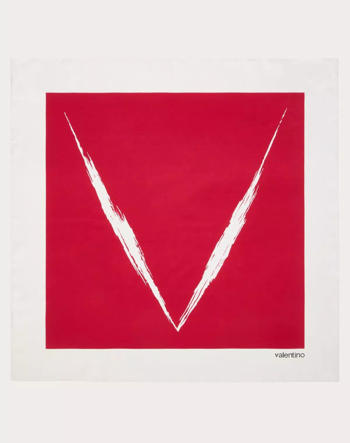 Valentino oc11z0725 Size:OS/ Silk Scarf in red/white Size ONE SIZE - 1 Thumbnail