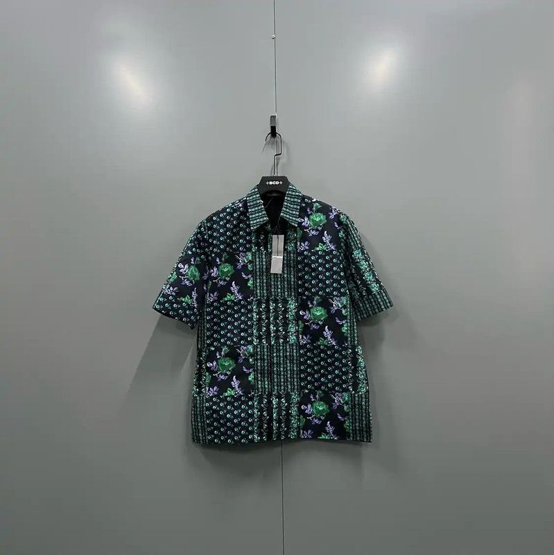 Prada Prada Colorful Cotton Short Sleeve Shirt Size US M / EU 48-50 / 2 - 1 Thumbnail