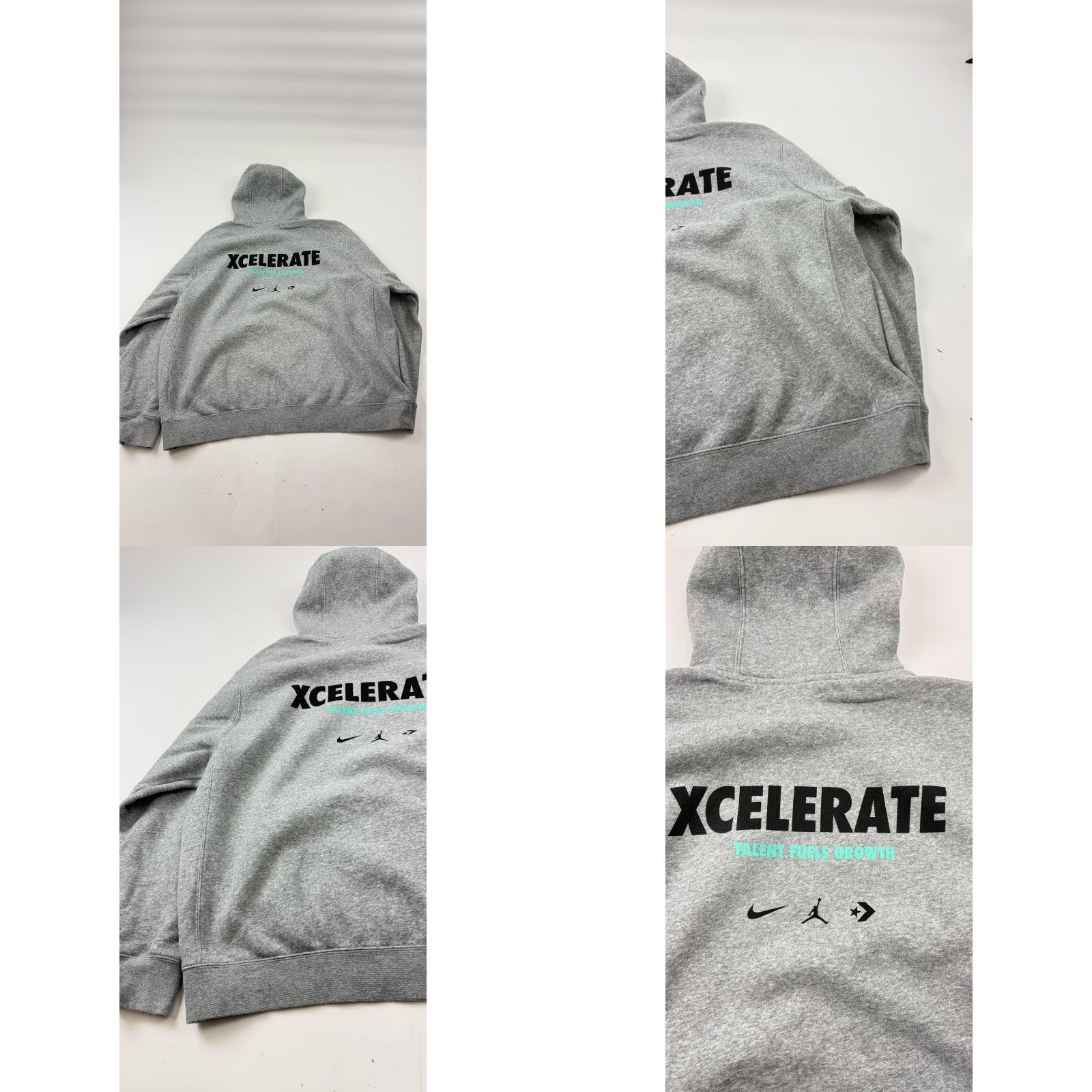 Nike Nike Club Fleece Hoodie Mens XL Gray Pullover Sweatshirt XCELERATE Back NSW Graphic Print Hooded Pockets Logo 80% Cotton 20% Polyester Size US XL / EU 56 / 4 - 8 Thumbnail