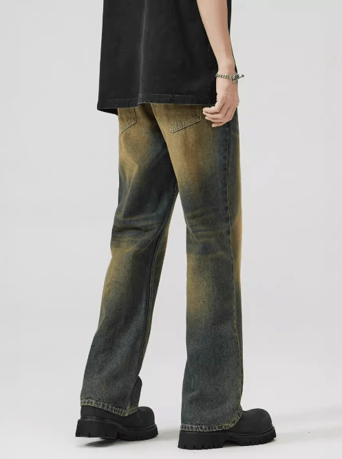 Japanese Brand × Jean Vintage American washed distressed oversized bootcut jeans Size US 32 / EU 48 - 4 Thumbnail