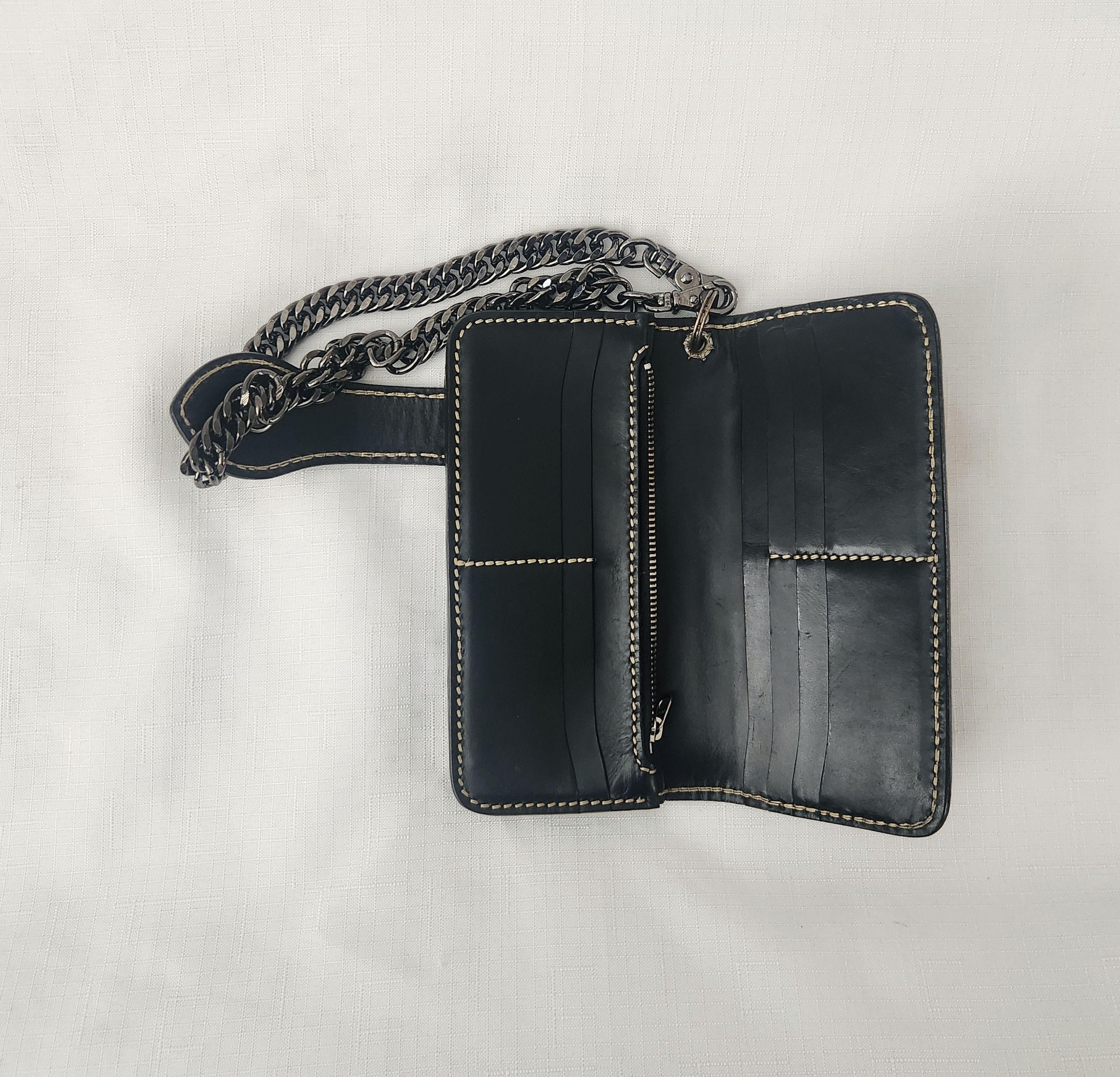 Other Indian Tattoo Genuine Leather Black Western Biker Wallet Size ONE SIZE - 7 Thumbnail