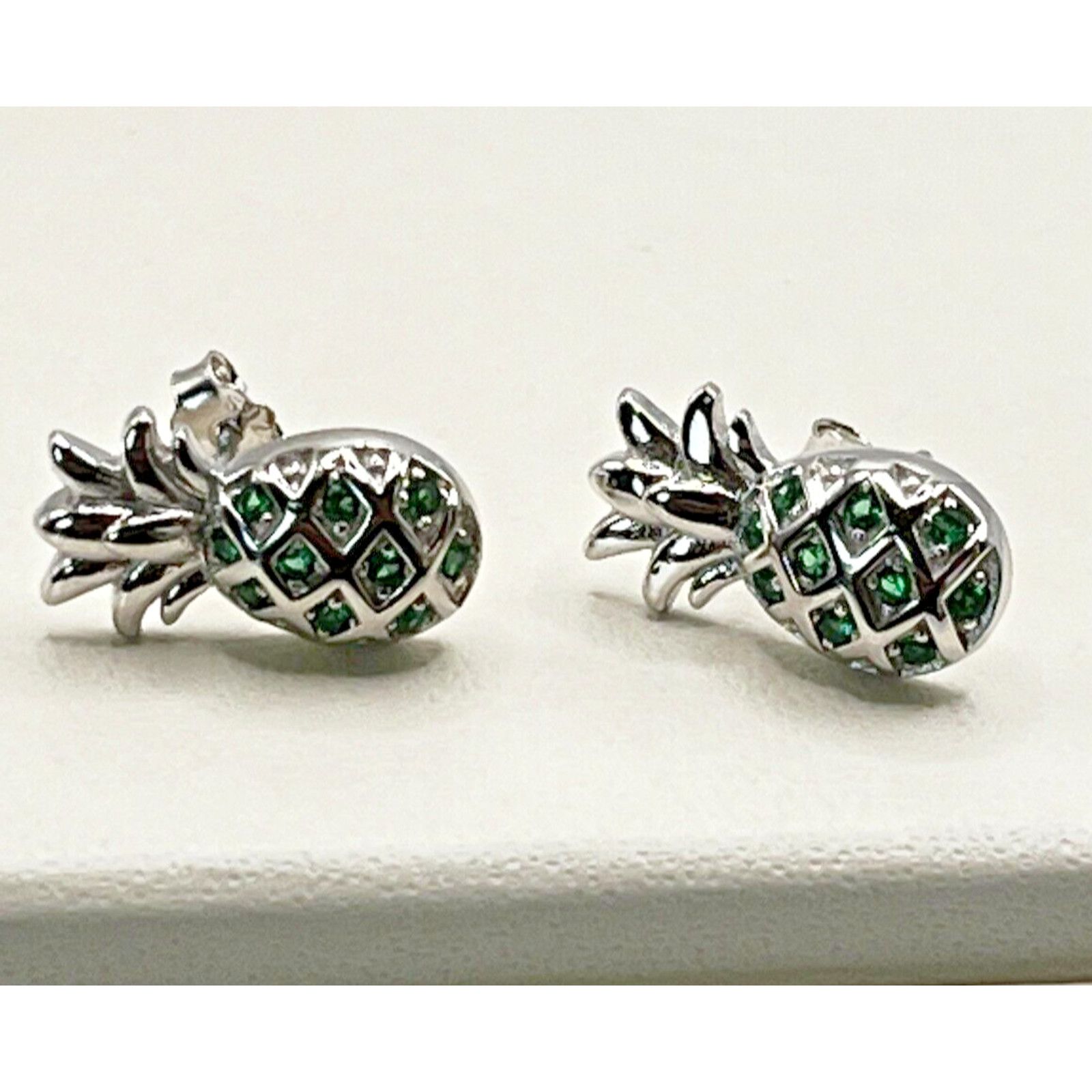 & Other Stories 925 Sterling Silver Hawaiian Pineapple Green Synthetic Opal Size ONE SIZE - 1 Thumbnail