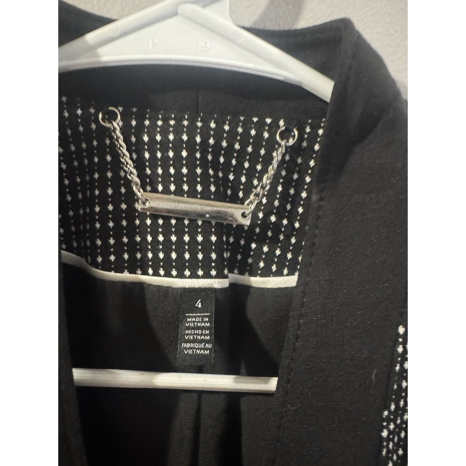 Other White & Black Blazer Size 4 Jacket Size S / US 4 / IT 40 - 3 Thumbnail