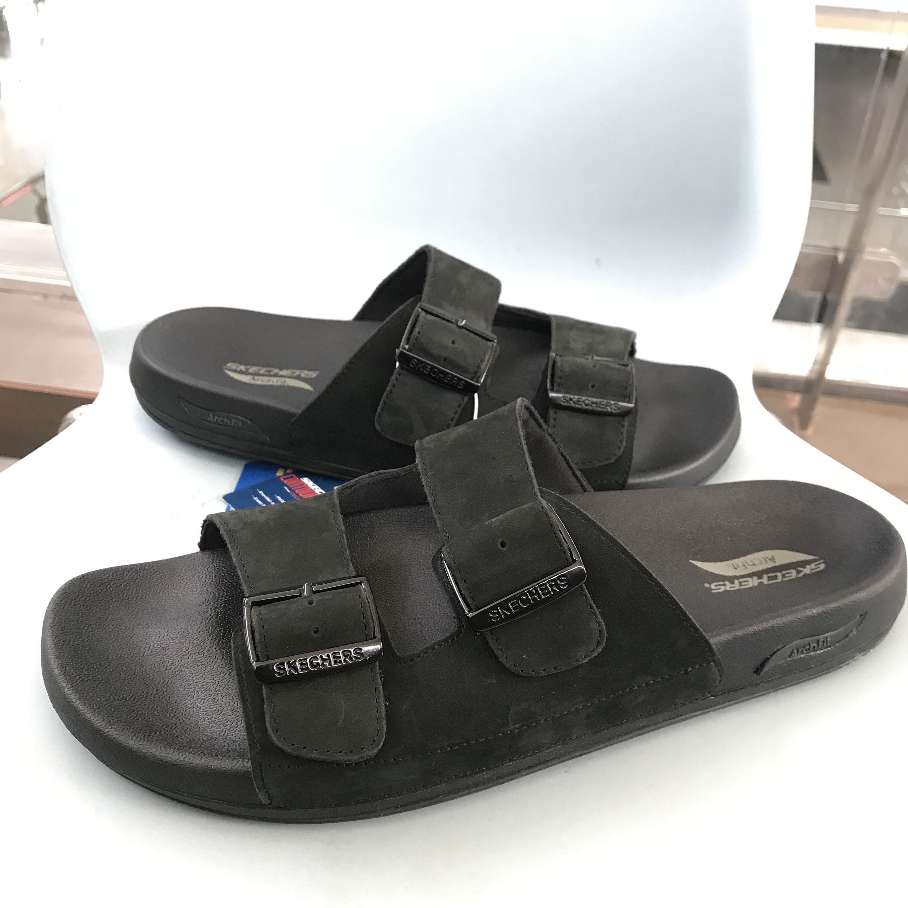 SKECHERS Skechers archfit sandals slipper black Suede arizona 2 Size US 11.5 / EU 44-45 - 2 Thumbnail