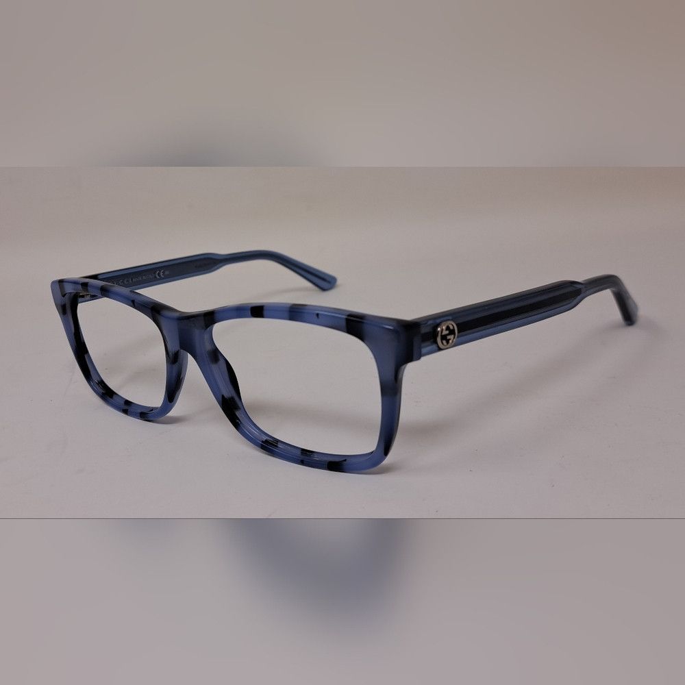 Gucci Gucci Eye Glasses Frames Blue Black Italy Rectangle GG 3765 Size ONE SIZE - 2 Thumbnail