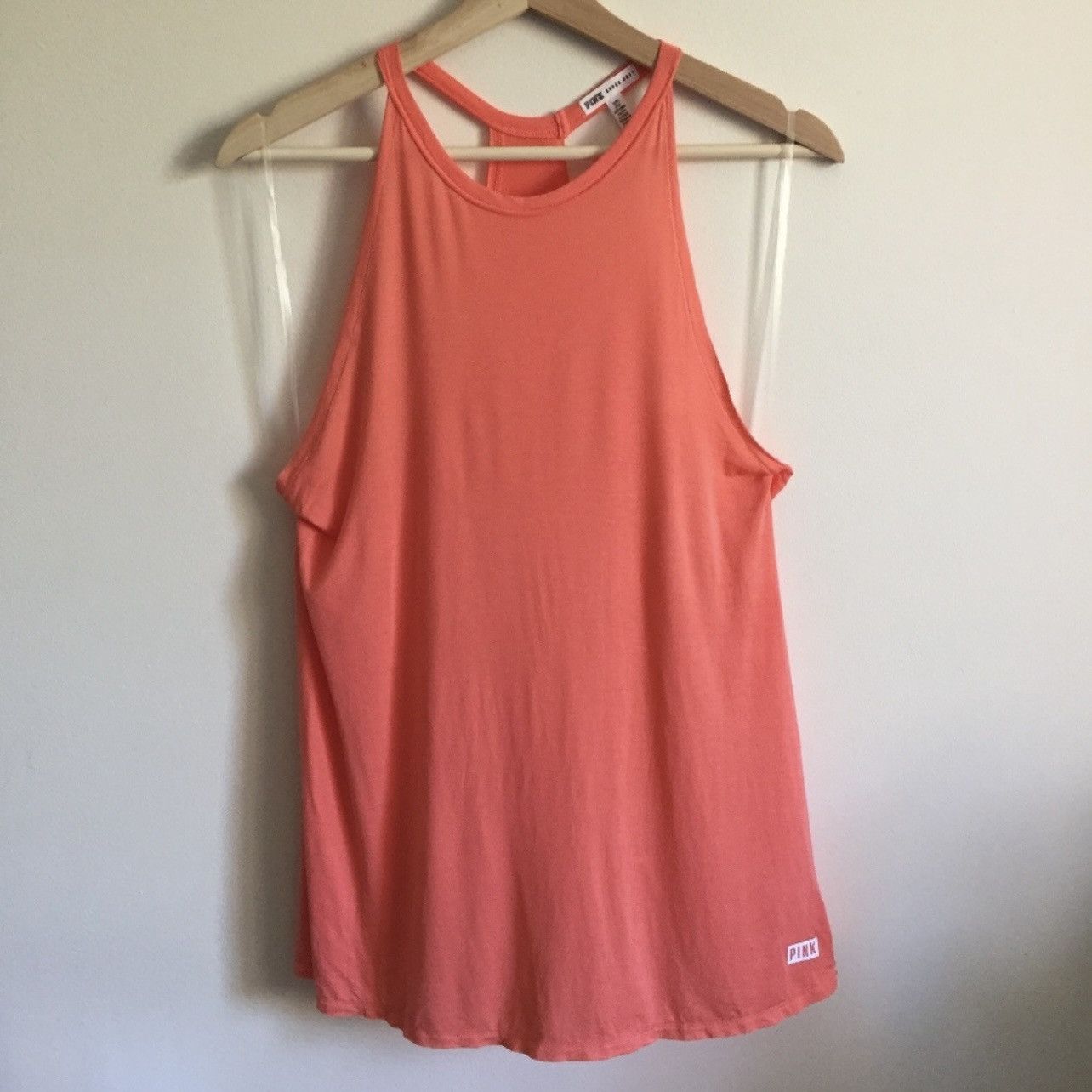 Victoria's Secret VICTORIA'S SECRET PINK Coral Orange Pink Super Soft Tank Top Size S / US 4 / IT 40 - 1 Thumbnail