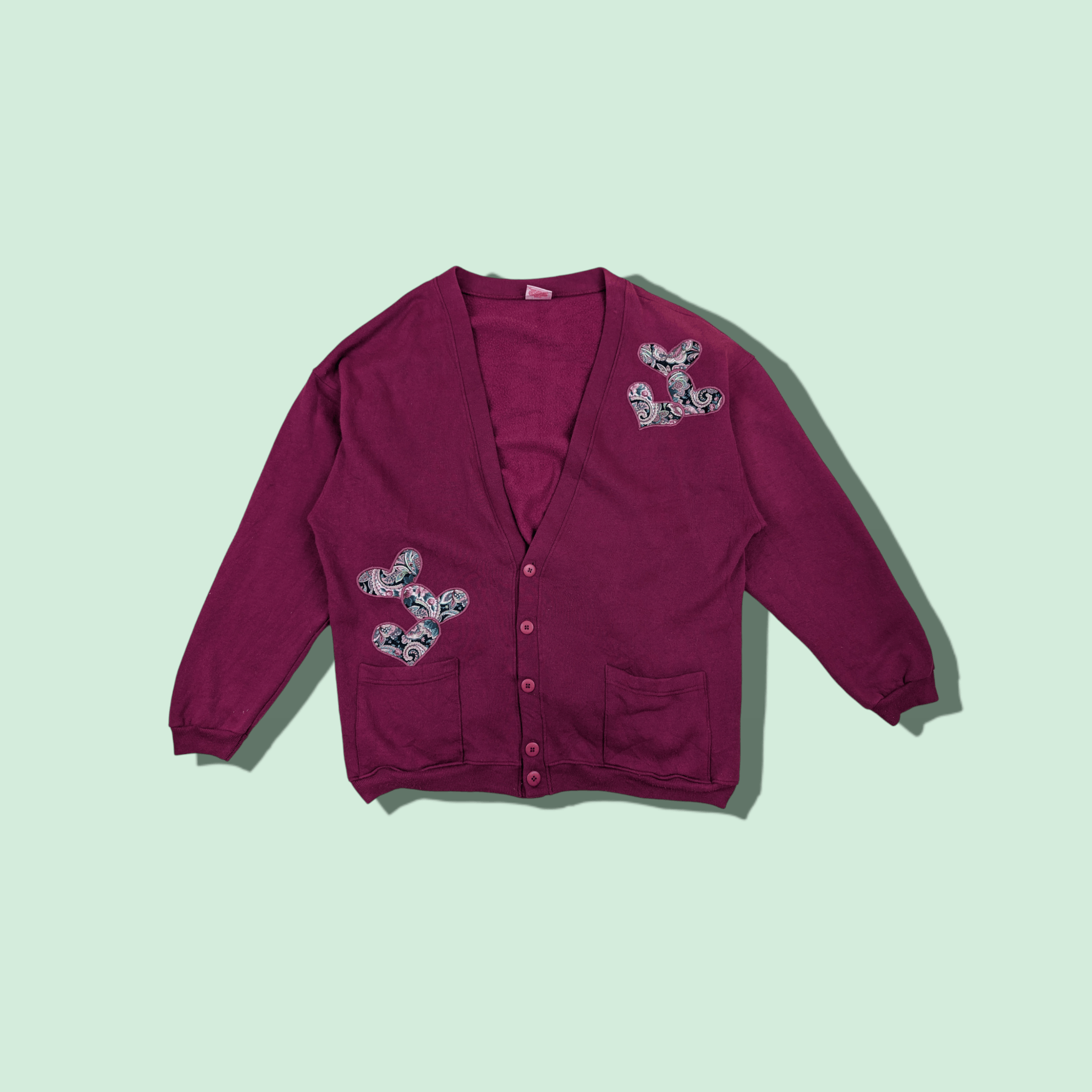 Hanes Vintage 90's HANES Flower Embroidery Cardigan Jacket Size US XL / EU 56 / 4 - 1 Thumbnail