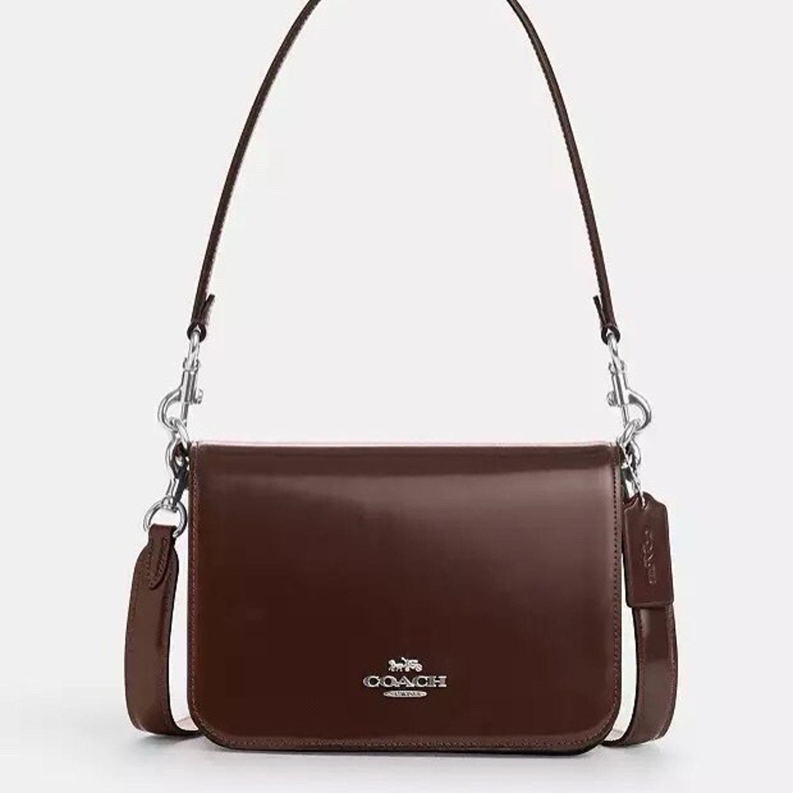 Coach NWT Coach CY657 Spazzolato Leather Quinn Bag Silver/Maple Size ONE SIZE - 7 Thumbnail