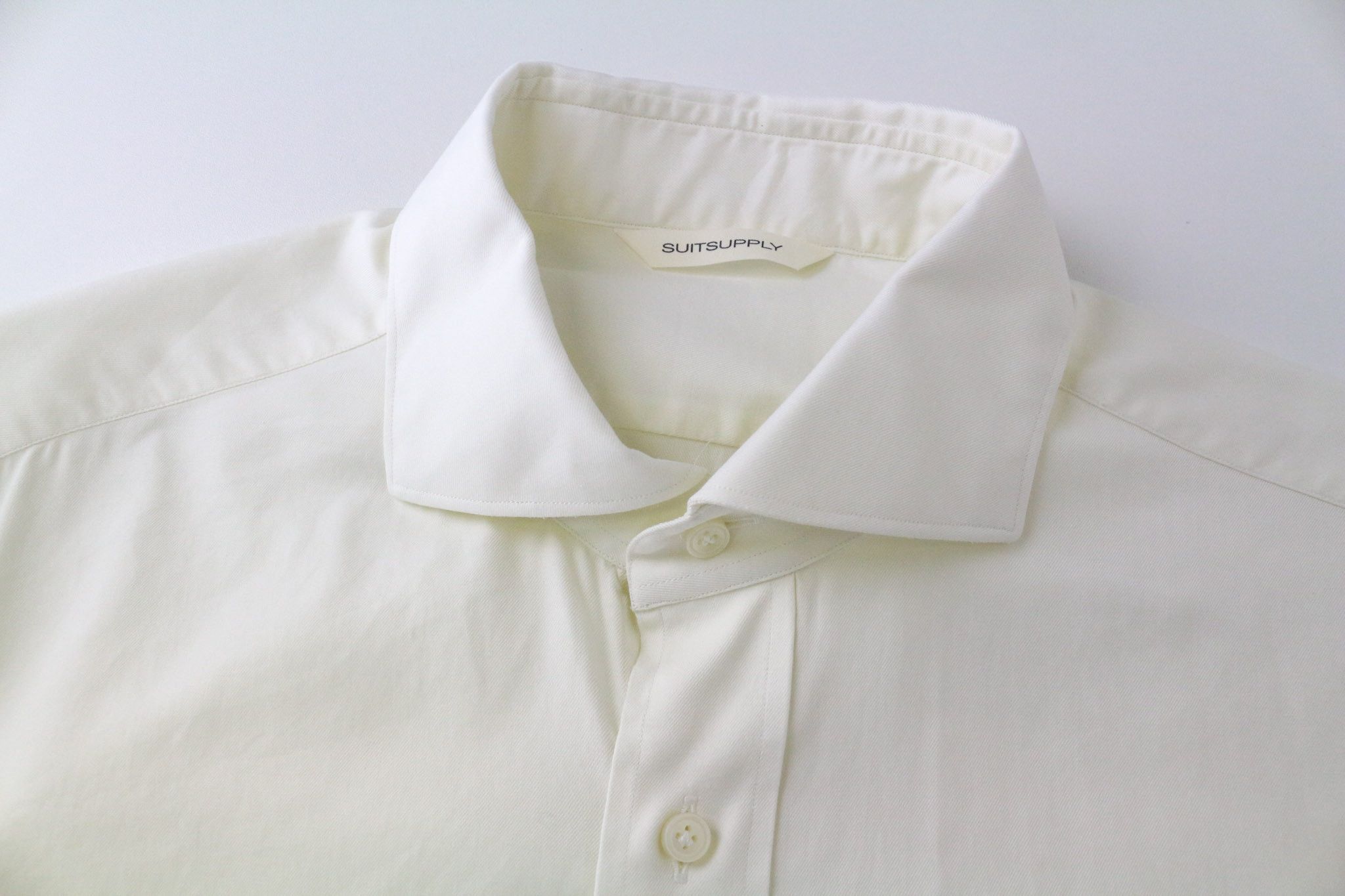 Suitsupply M Slim Off-White Cotton Long Sleeve Shirt 79497 Size US M / EU 48-50 / 2 - 3 Thumbnail