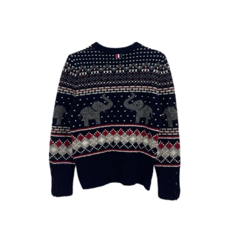 Thom Browne Thom Browne Size 42Dark Blue Elephant Wool Mohair Long Slee Size US XS / EU 42 / 0 - 2 Thumbnail