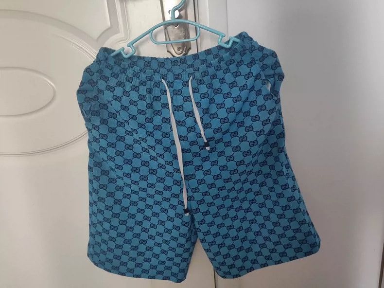 Gucci Gucci Blue Printed Shorts Size 50 - dmc Size US 31 - 1 Thumbnail