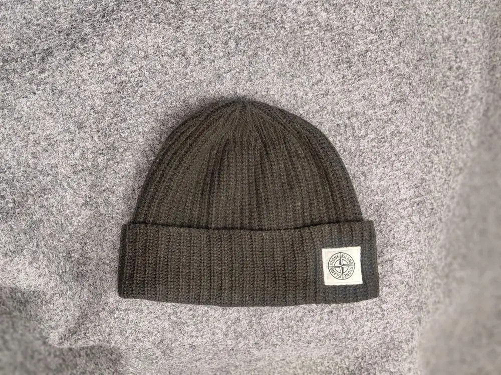 Vintage Stone Island patch program authentic ribbed wool beanie Hat Size ONE SIZE - 1 Thumbnail