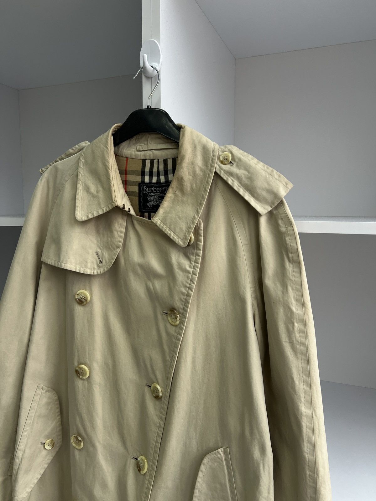 Burberry × Vintage Vintage Burberry Nova Check Trench coat Size US M / EU 48-50 / 2 - 6 Thumbnail