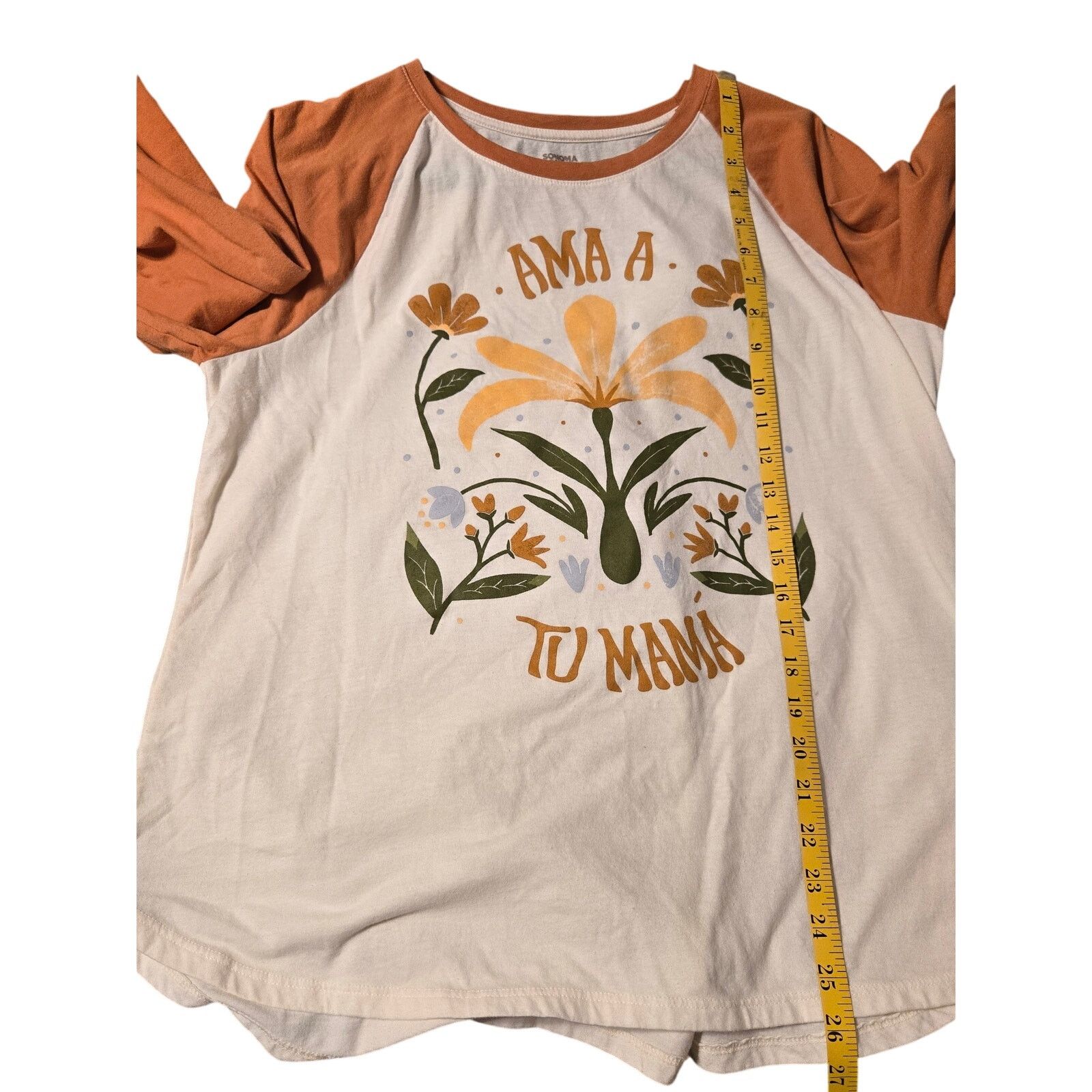 Sonoma Sonoma Community "Ama A Tu Mama" Raglan Tee XXL Size XXL / US 16-18 / IT 52-54 - 10 Thumbnail