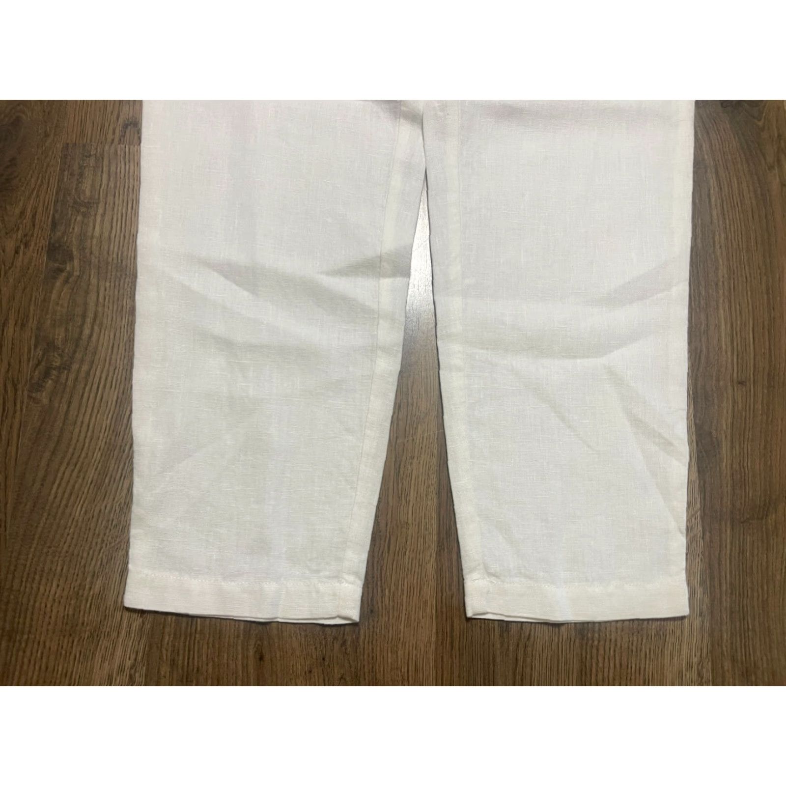 Athleta VINTAGE? (No) Athleta Women Pants 8 White Linen 100% Linen Straight Leg Lightwash Casual Ankle Regular Womens 8 White Linen Pants Size 30" / US 8 / IT 44 - 3 Thumbnail