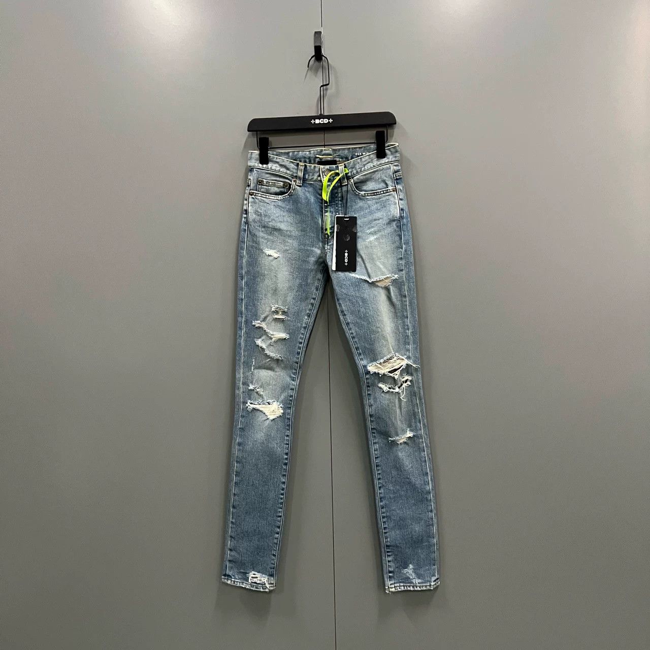 Saint Laurent Paris Saint Laurent SLP Washed Distressed Denim Size 27" / US 4 / IT 40 - 1 Thumbnail