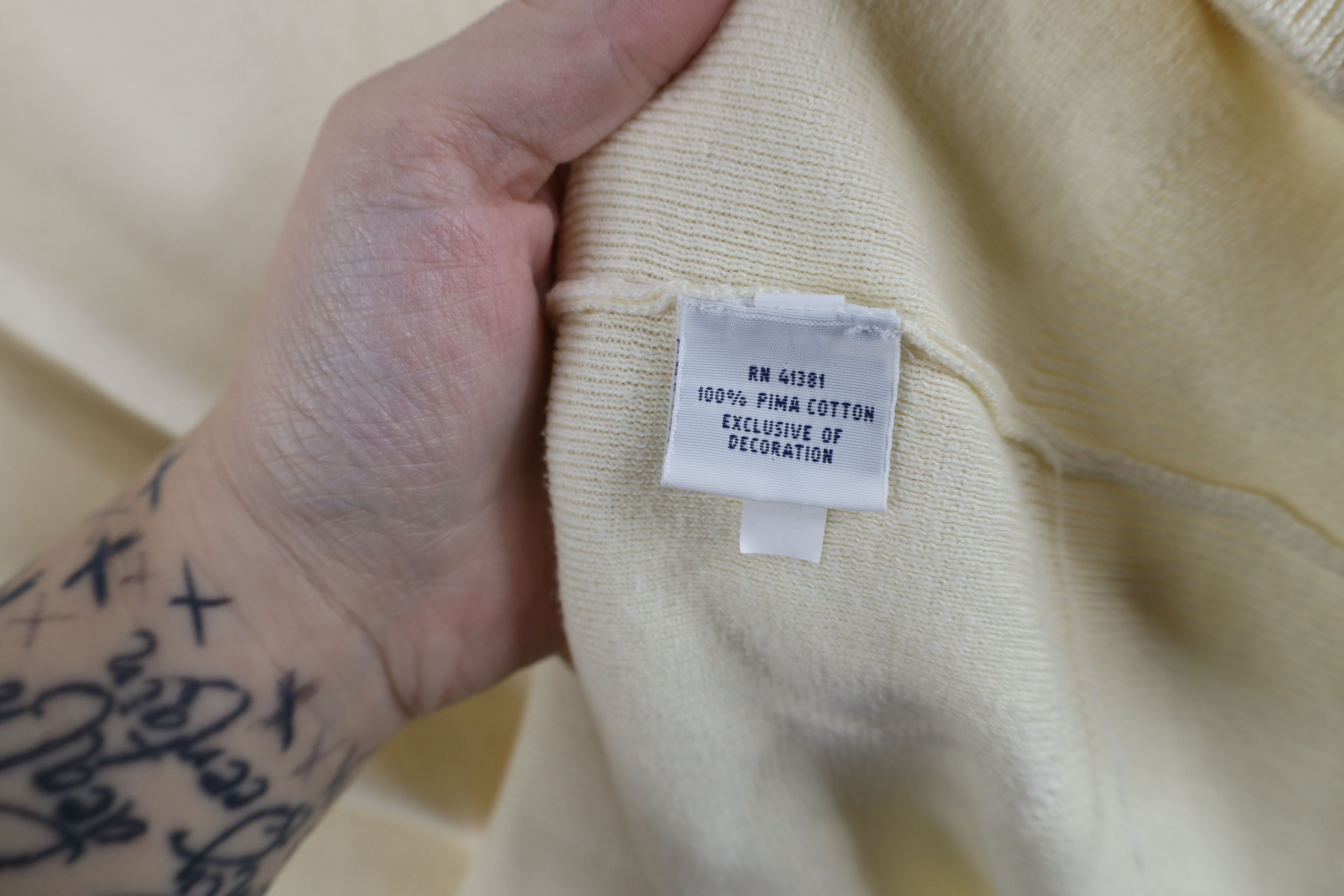 Ralph Lauren Vintage Ralph Lauren Cotton Ribbed Knit Sweater Vest Cream Size US XXL / EU 58 / 5 - 8 Thumbnail