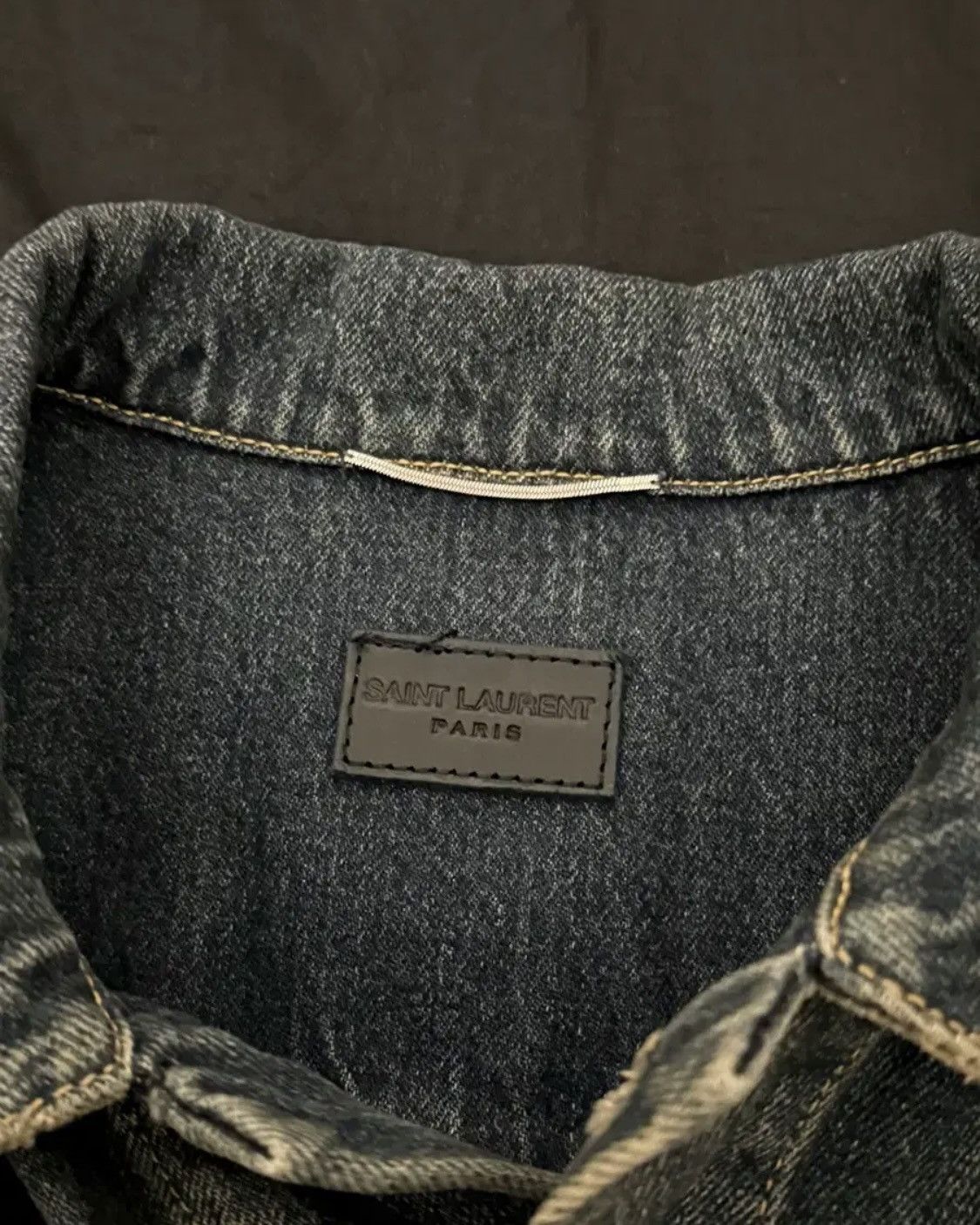 Saint Laurent Paris Saint Laurent Mud Washed Denim Jacket Size US S / EU 44-46 / 1 - 5 Thumbnail