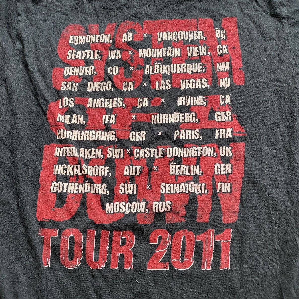 SYSTEM OF A DOWN TOUR 2011 T SHIRT