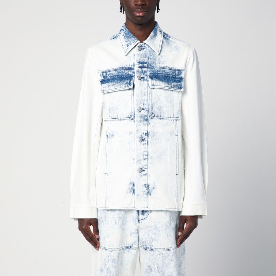 Dries Van Noten o1d2blof0226 Denim Shirt in Light Blue Size US S / EU 44-46 / 1 - 1 Thumbnail