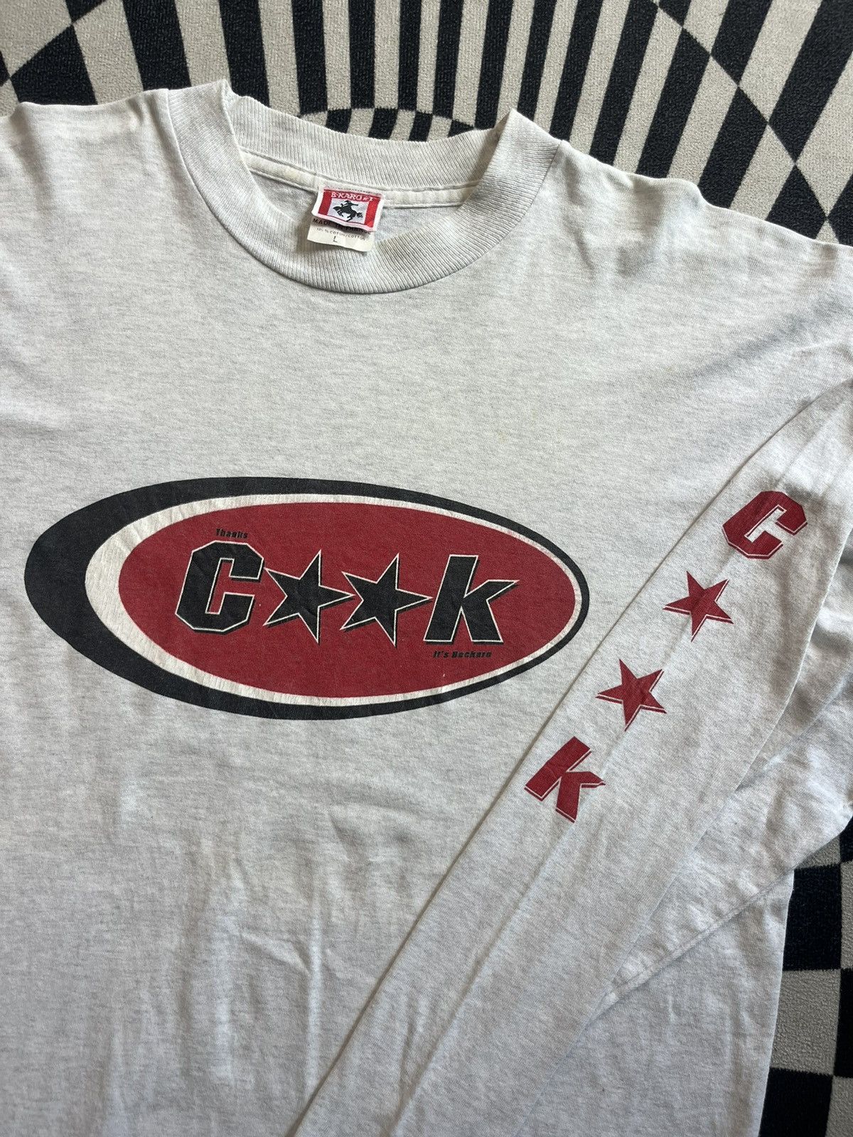 Vintage Vintage BECKARO Thanks C⭐️⭐️K 90’s Strretwear Tshirt Size US L / EU 52-54 / 3 - 5 Thumbnail