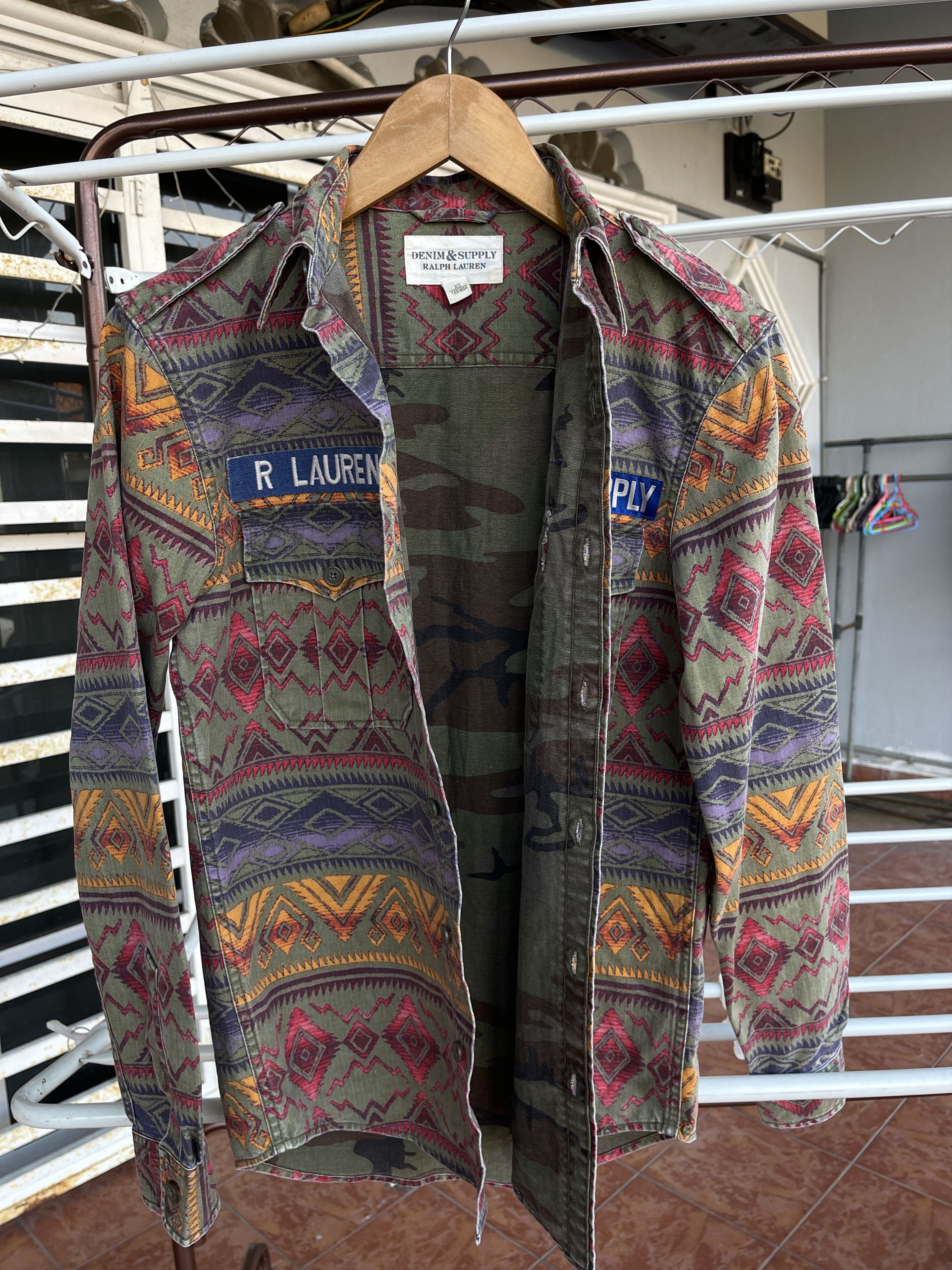 Aztech Mountain × Denim & Supply Ralph Lauren Long Sleeve Native Navajo Aztech KDot Flannel Shirt Size US XS / EU 42 / 0 - 13 Thumbnail