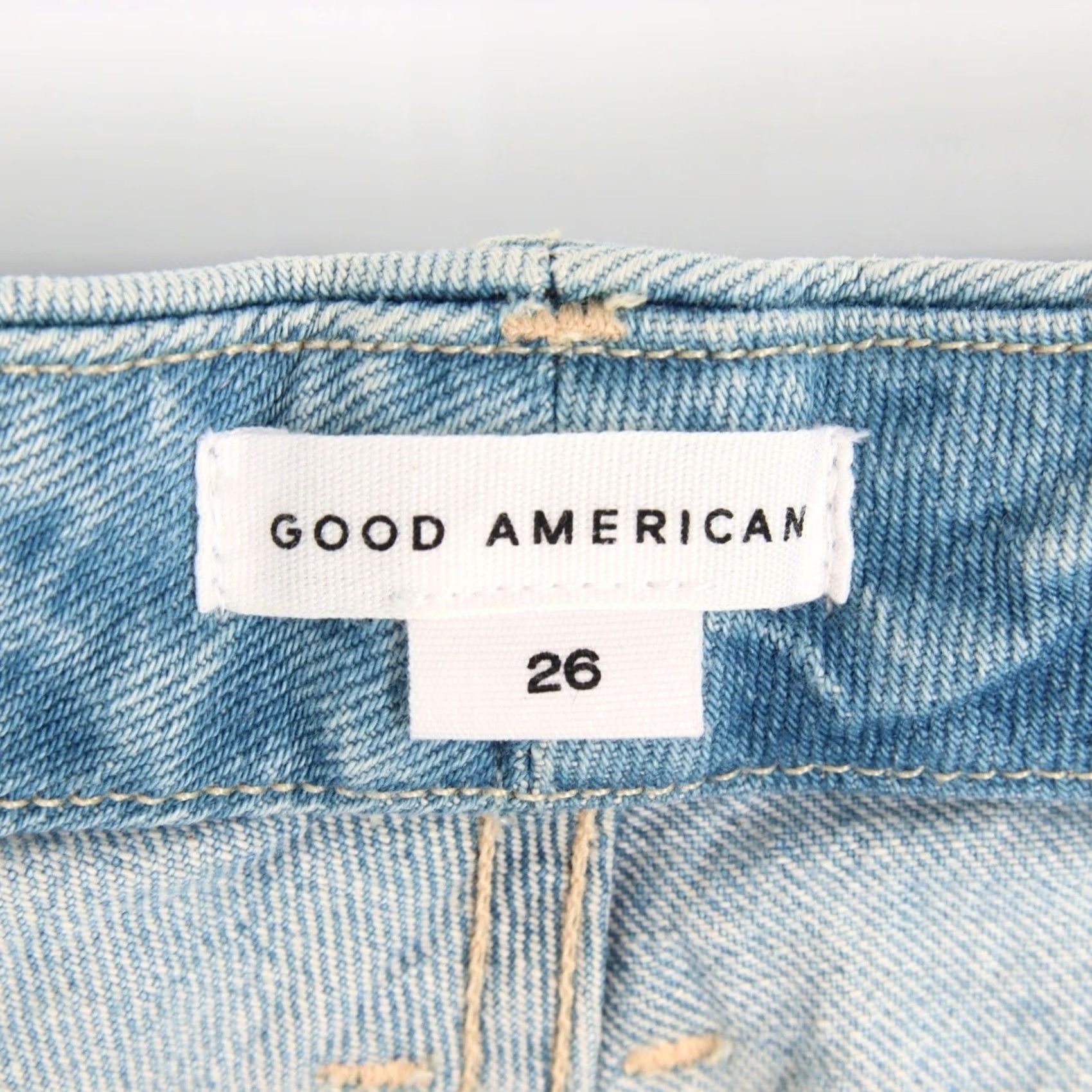 Good American Good American Womens Good Classic High Rise Straight Leg Jeans Light Wash Sz 26 Size 26" / US 2 / IT 38 - 3 Thumbnail