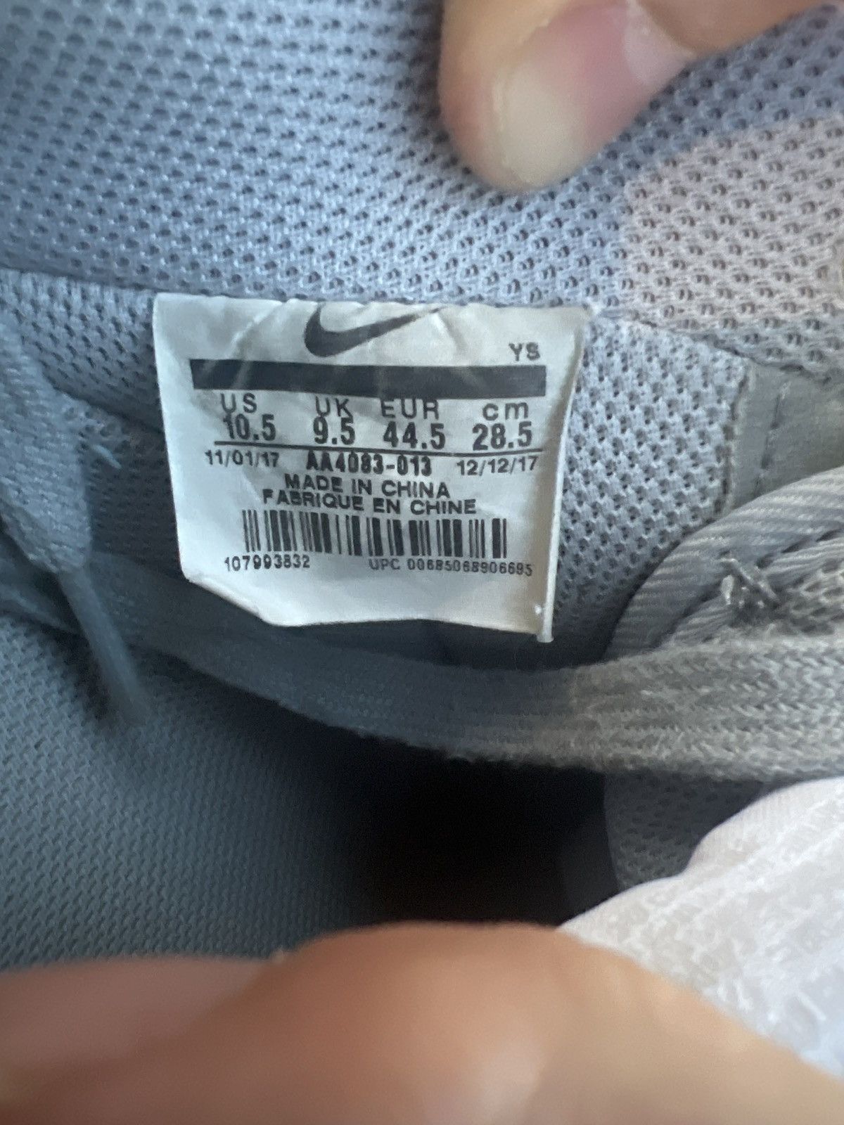 Nike Nike Air Force 1 Low Grey Size US 10.5 / EU 43-44 - 5 Thumbnail