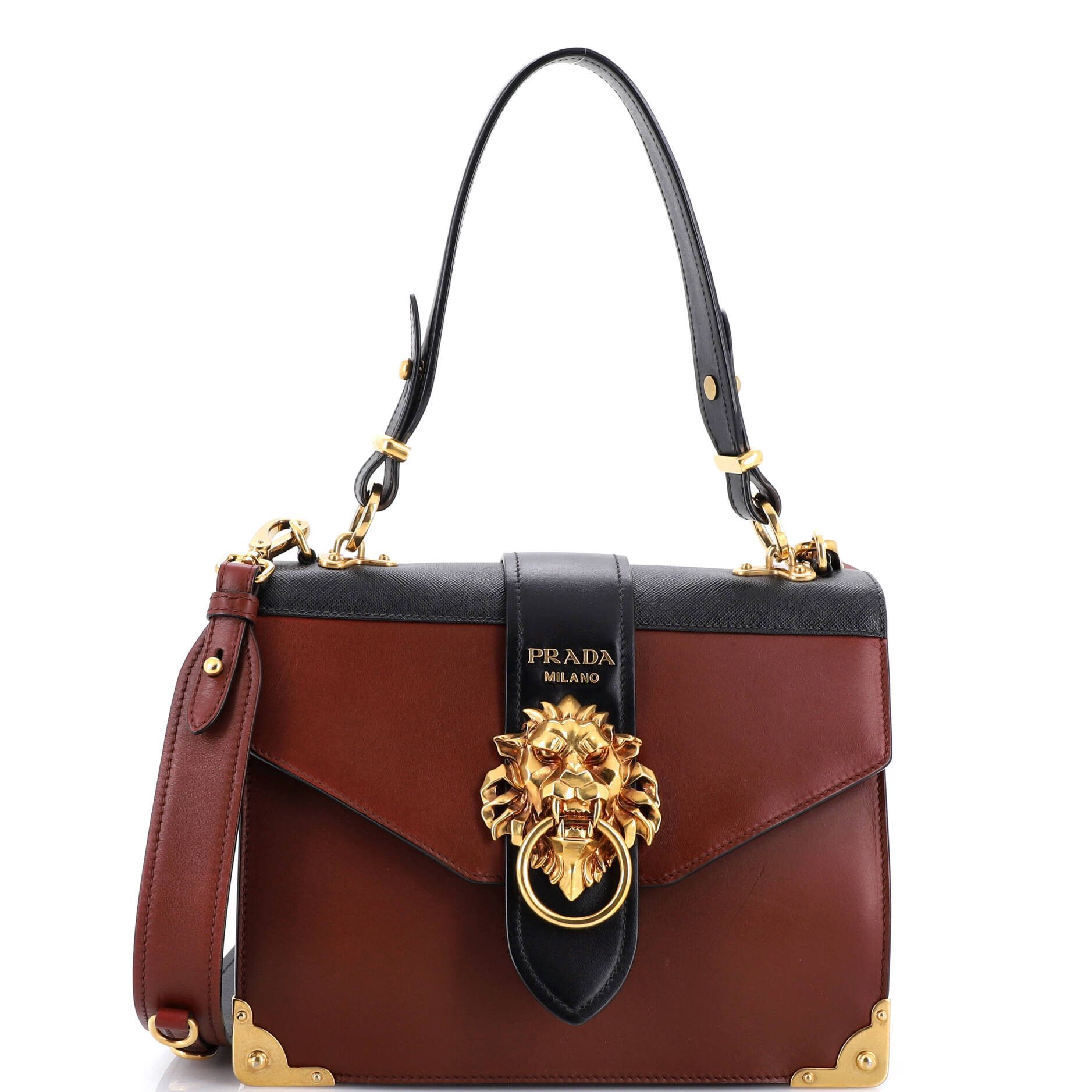 Prada Animalier Cahier Convertible Shoulder Bag Size ONE SIZE - 1 Thumbnail