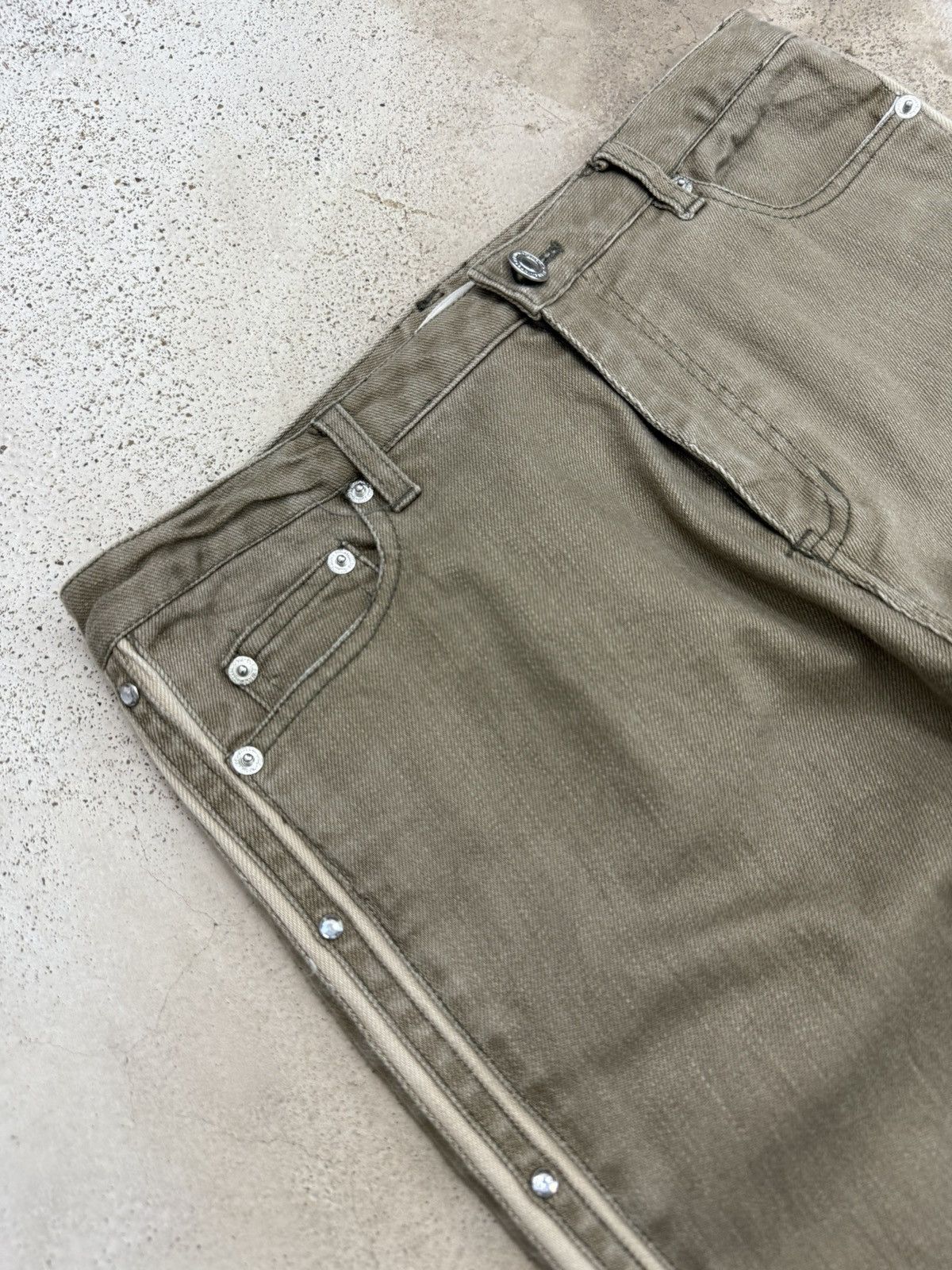 Japanese Brand Heart Shape Flare Stonewashed Unisex Denim Pants Size US 28 / EU 44 - 6 Thumbnail