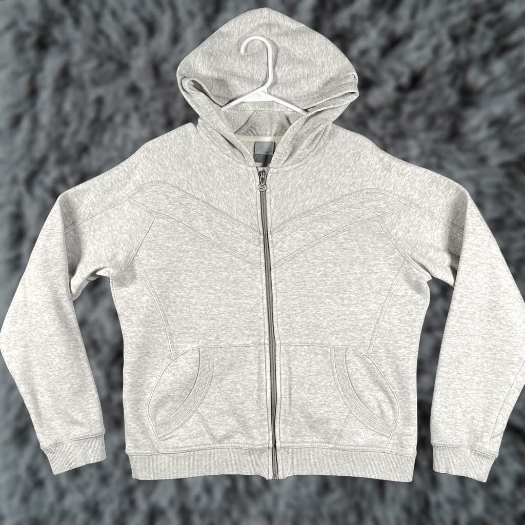 Nike Nike Hoodie Mens Large Gray Full Zip Fleece High Neck Logo Pockets Y2k Size US L / EU 52-54 / 3 - 1 Thumbnail