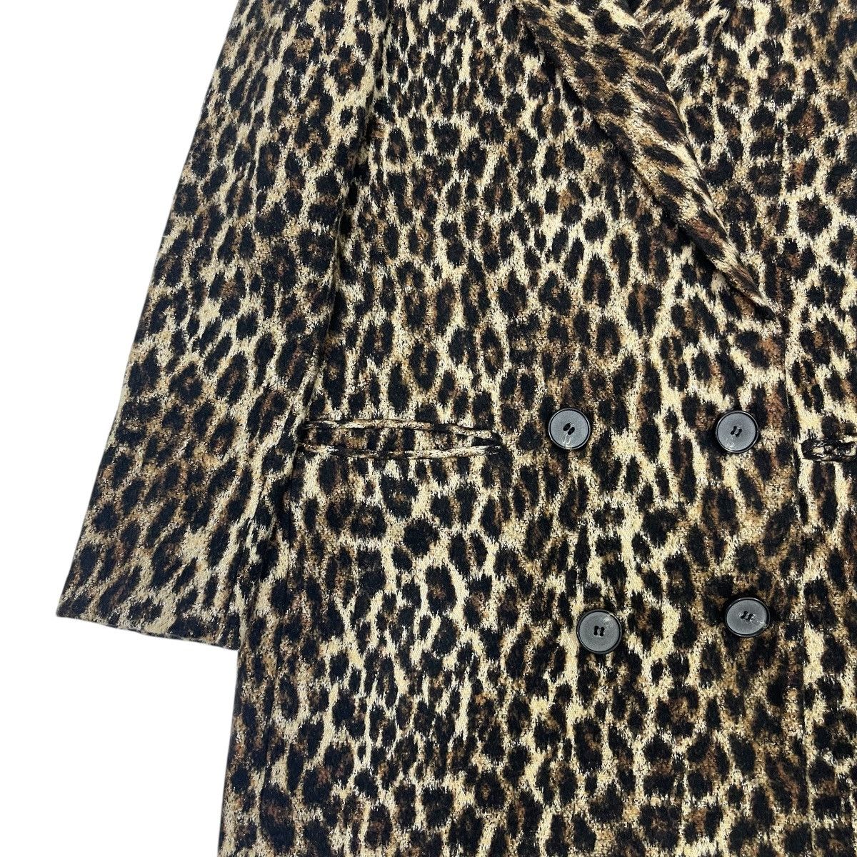 Zara 🔥Vintage Zara Leopard Wool Coat Jacket Size M / US 6-8 / IT 42-44 - 9 Thumbnail