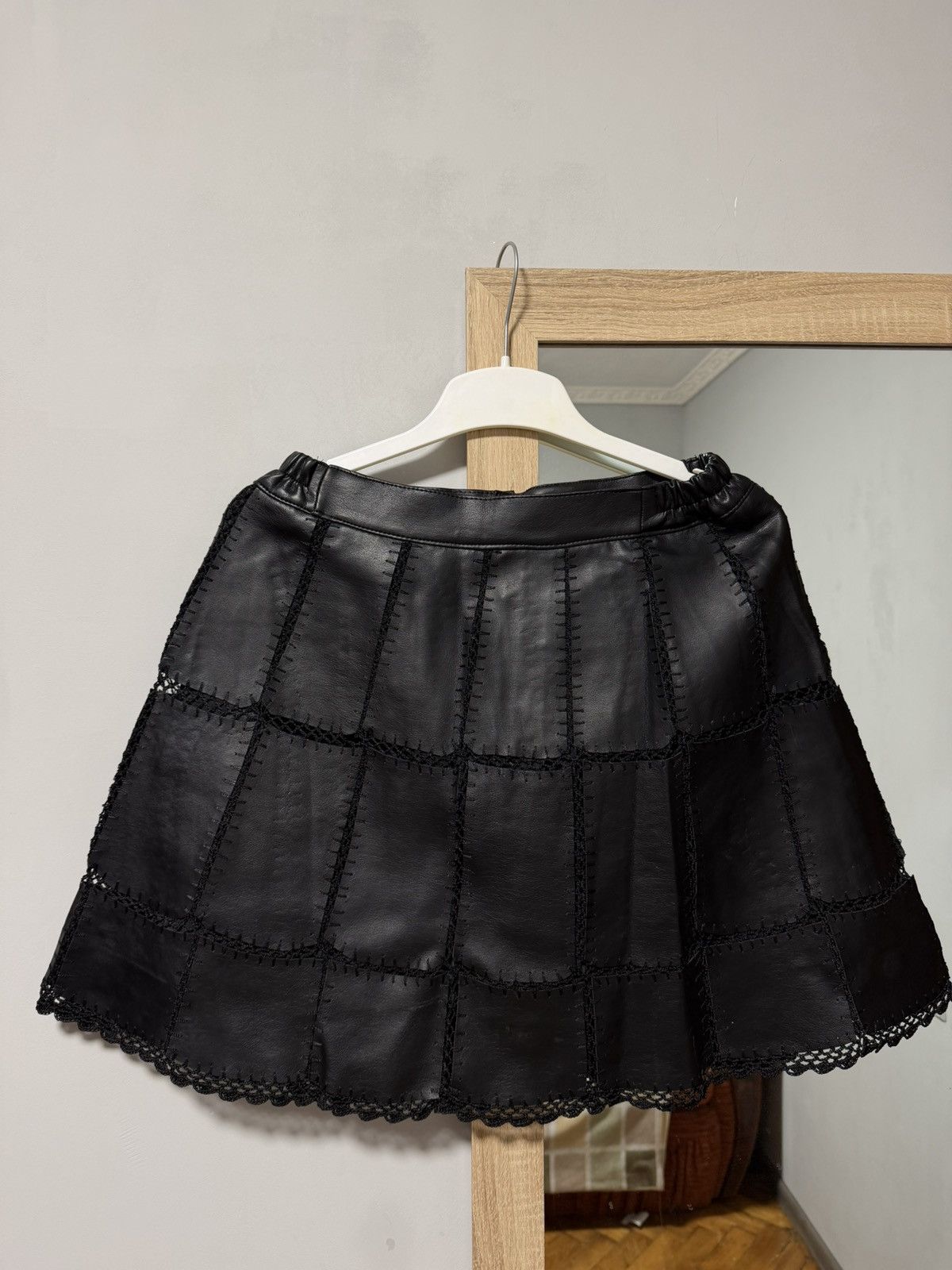 Japanese Brand Very rare skirt leather japan style rick owens y2k Size 26" / US 2 / IT 38 - 2 Thumbnail