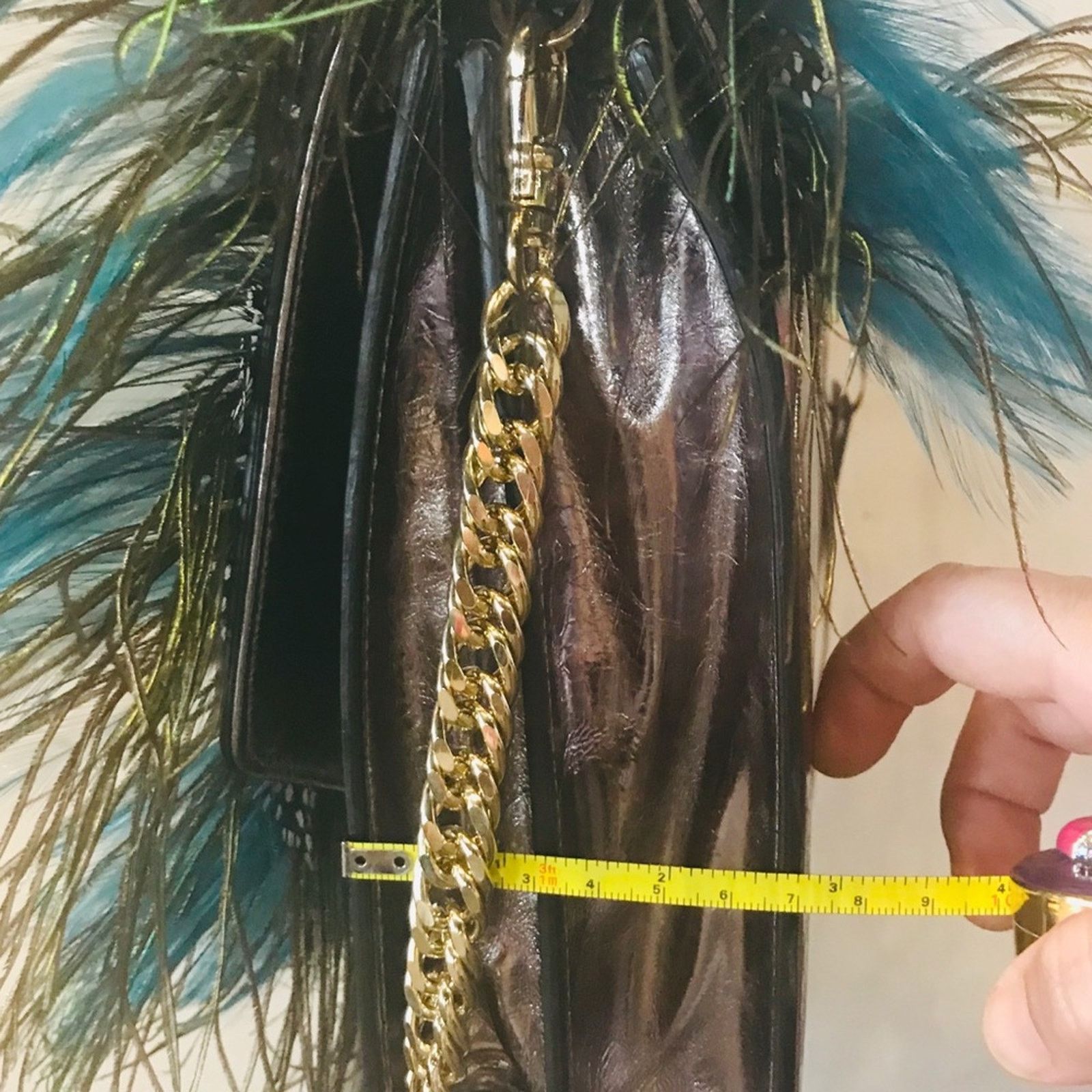 & Other Stories Made in Italy Python skin with feathers handbag Size ONE SIZE - 4 Thumbnail