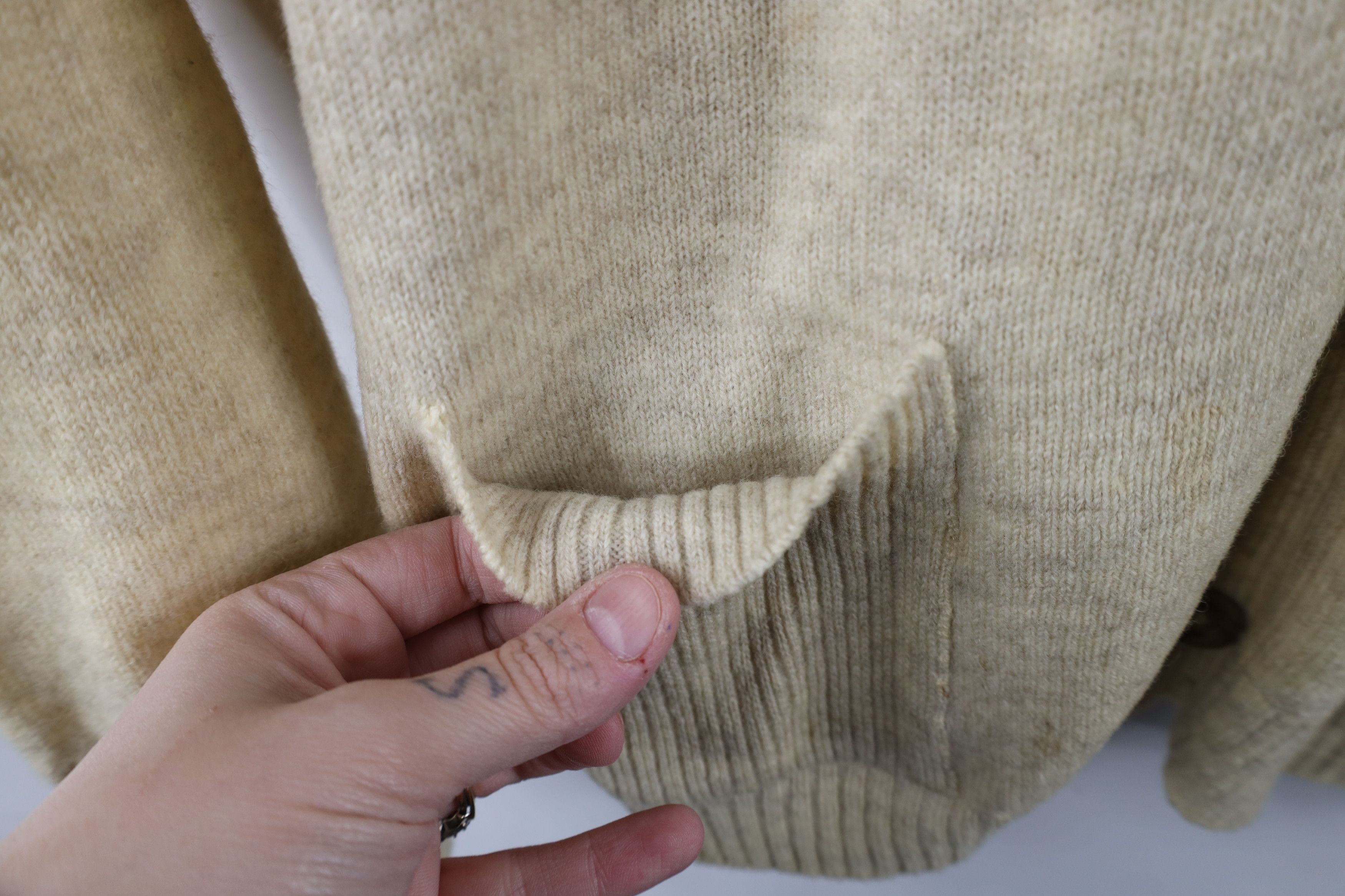 Vintage Vintage 50s Streetwear Blank Wool Knit Cardigan Sweater Size US M / EU 48-50 / 2 - 7 Thumbnail