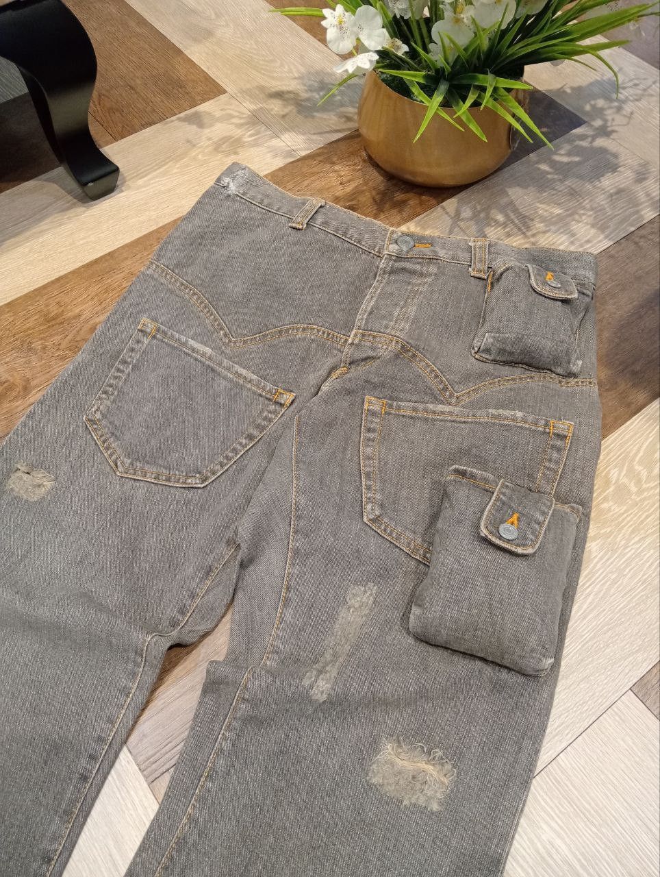 Issey Miyake SUNAOKUWAHARA by ISSEY MIYAKE MULTIPOCKET DENIM PANTS Size US 31 - 4 Thumbnail
