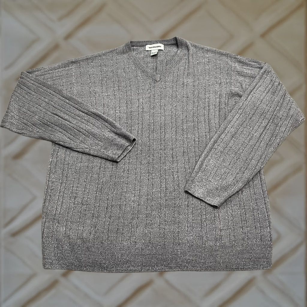 Vintage Taylor & Henry Sweater Mens 2XLT Heather Brown V-Neck Pullover Classic Size US XXL / EU 58 / 5 - 1 Thumbnail