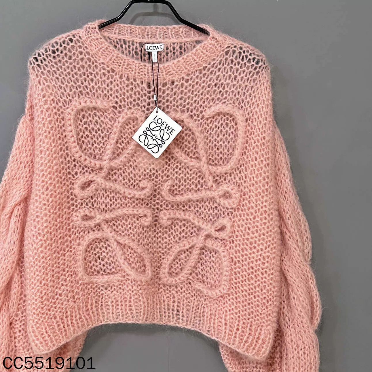 Loewe LOEWE Pink Big Logo Mohair Sweater XS Size XS / US 0-2 / IT 36-38 - 2 Thumbnail