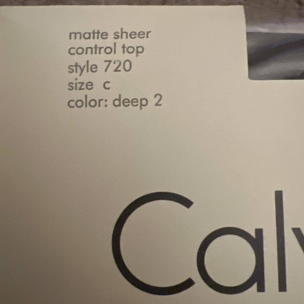 Calvin Klein Calvin Klein Matte Sheer Control Top Size C Color Deep 2 Size ONE SIZE - 2 Thumbnail