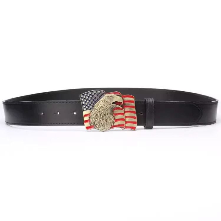 Designer Eagle Dark Vintage Belt Riveted Belts Menswear Accessories Size ONE SIZE - 1 Thumbnail