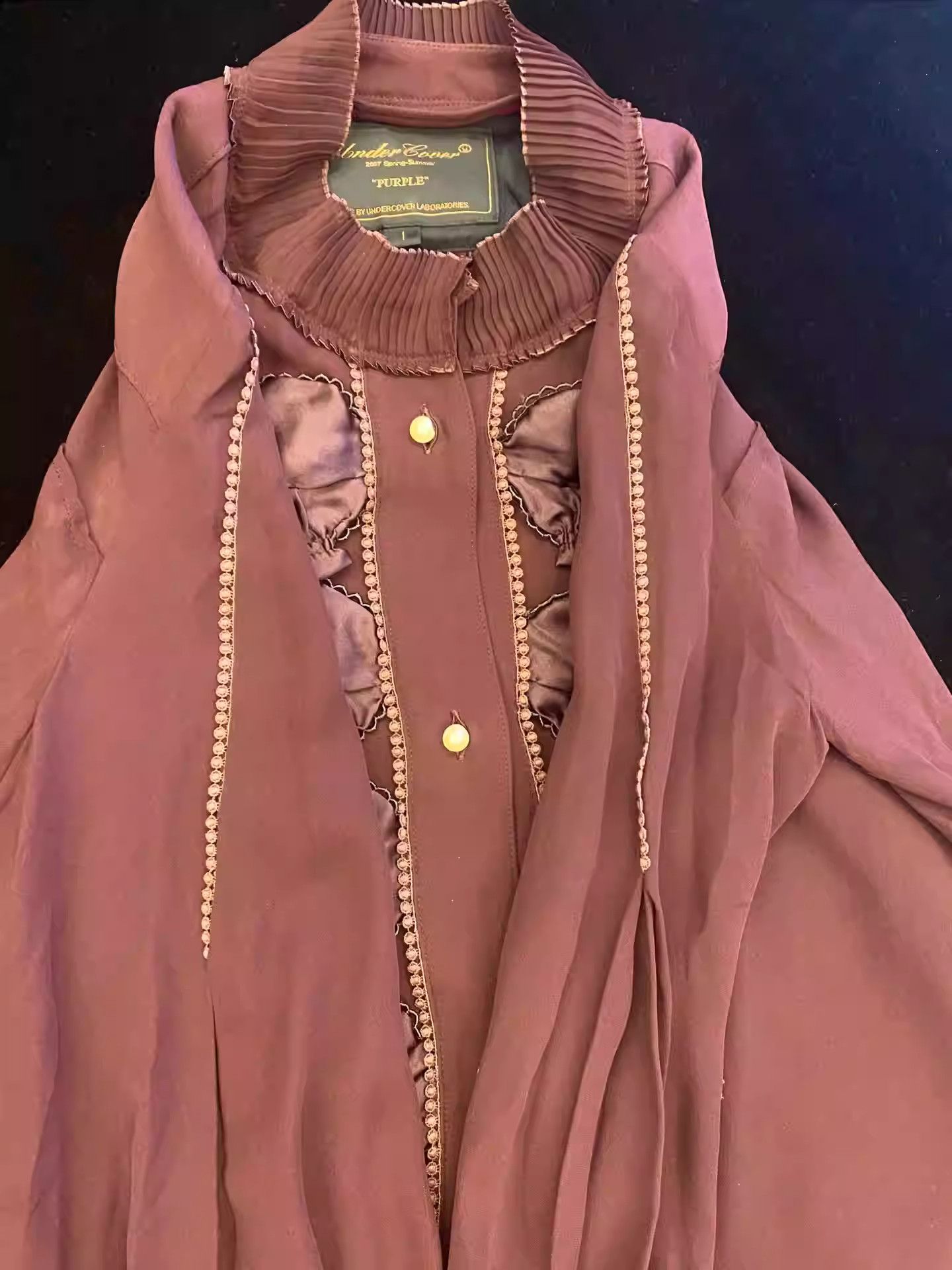 Undercover Silk Skull Shirt Dress