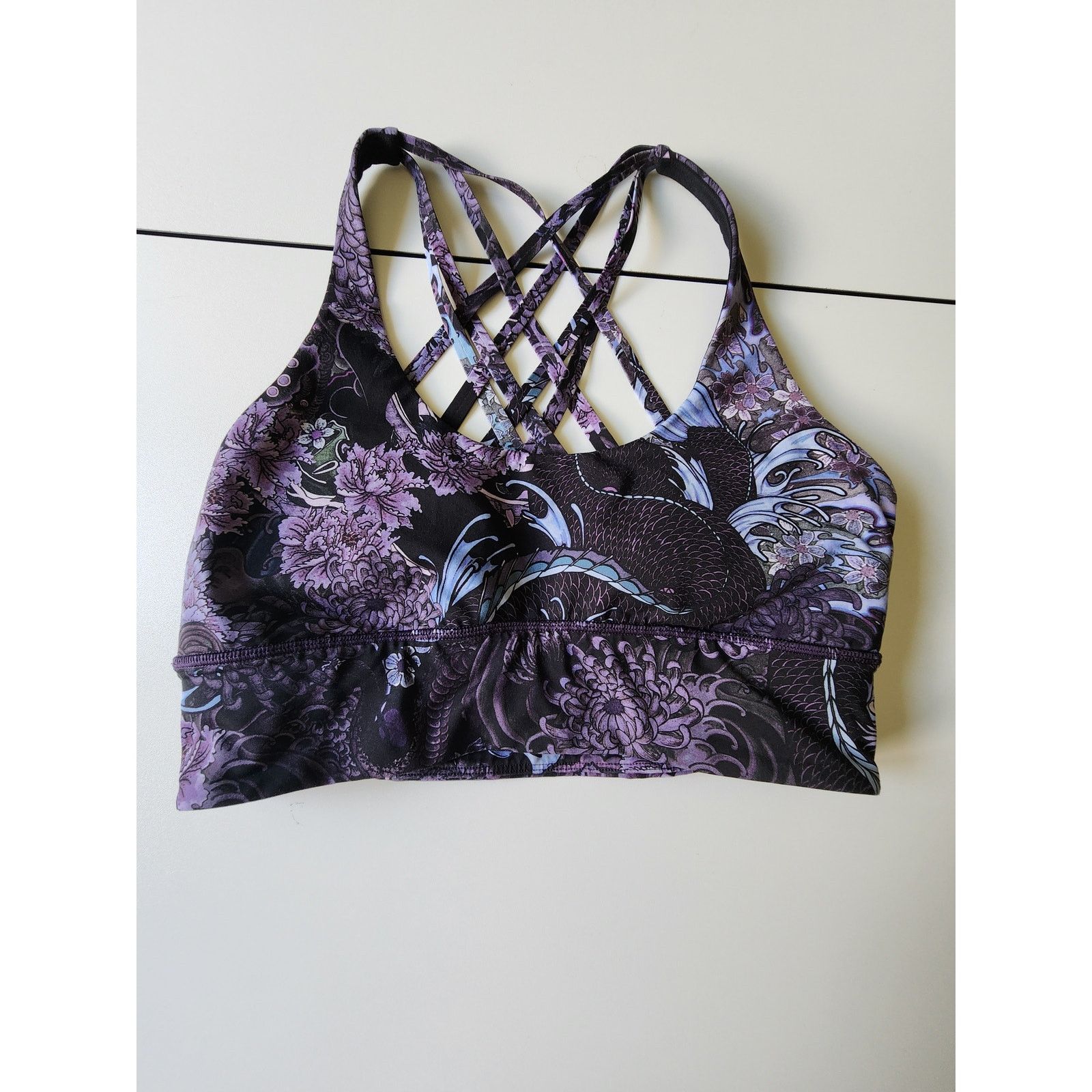 Lululemon Lululemon Sports Bra Womens 10 Purple Floral Size L / US 10 / IT 46 - 1 Thumbnail