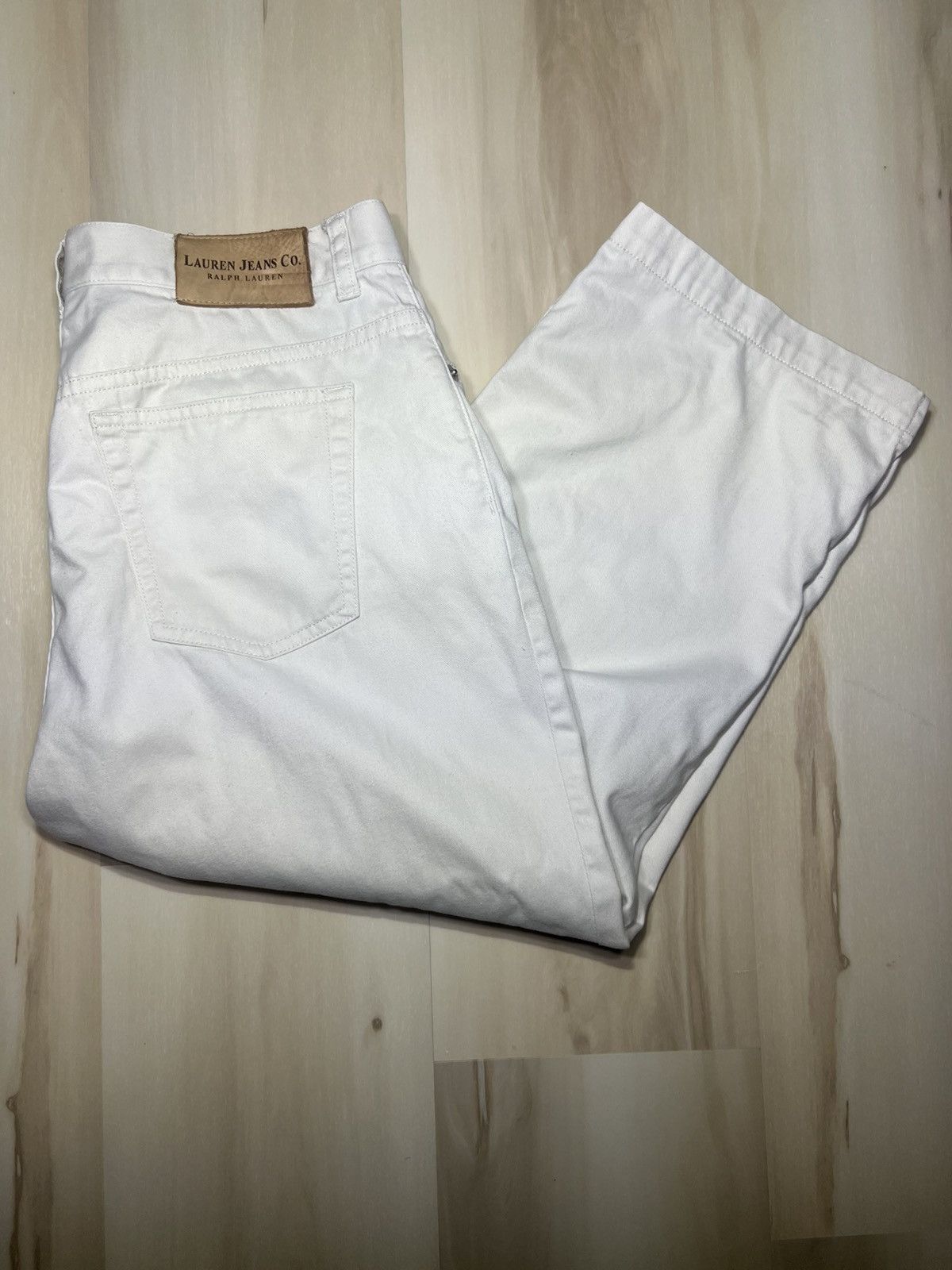 Denim & Supply Ralph Lauren × Polo Ralph Lauren × Ralph Lauren Lauren Jeans Co Ralph Lauren White Capri Pants Petite Sz 10P Size 32" / US 10 / IT 46 - 1 Thumbnail