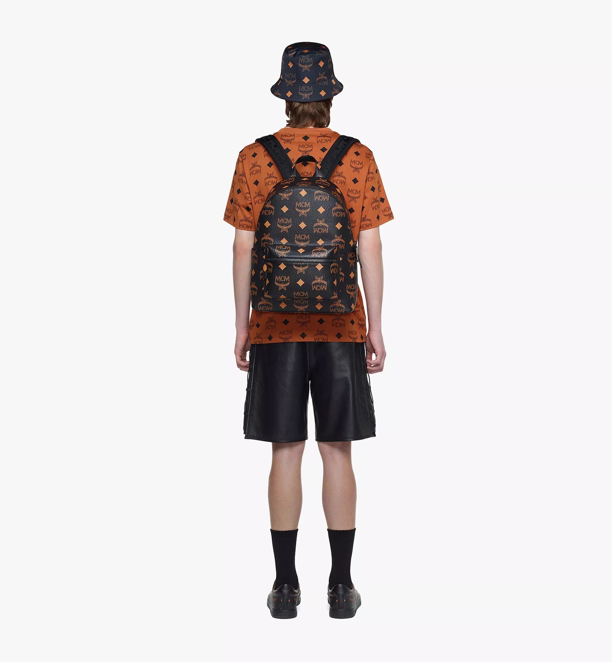MCM o1mt1gz0125 Size: OS / Unisex Backpack Medium Black/Orange Size ONE SIZE - 7 Thumbnail